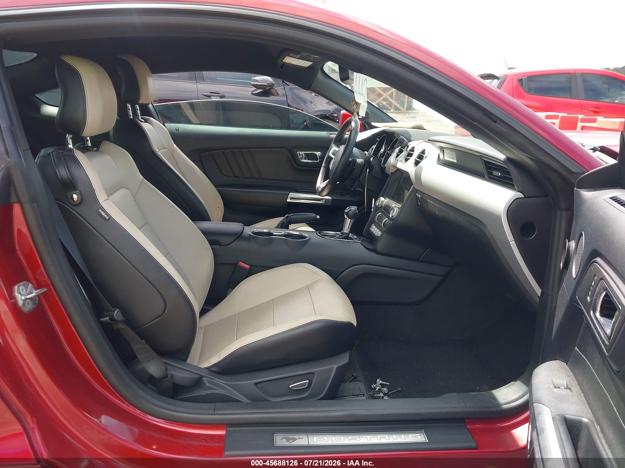 2015 Ford Mustang Ecoboost Red vin: 1FA6P8TH9F5316259