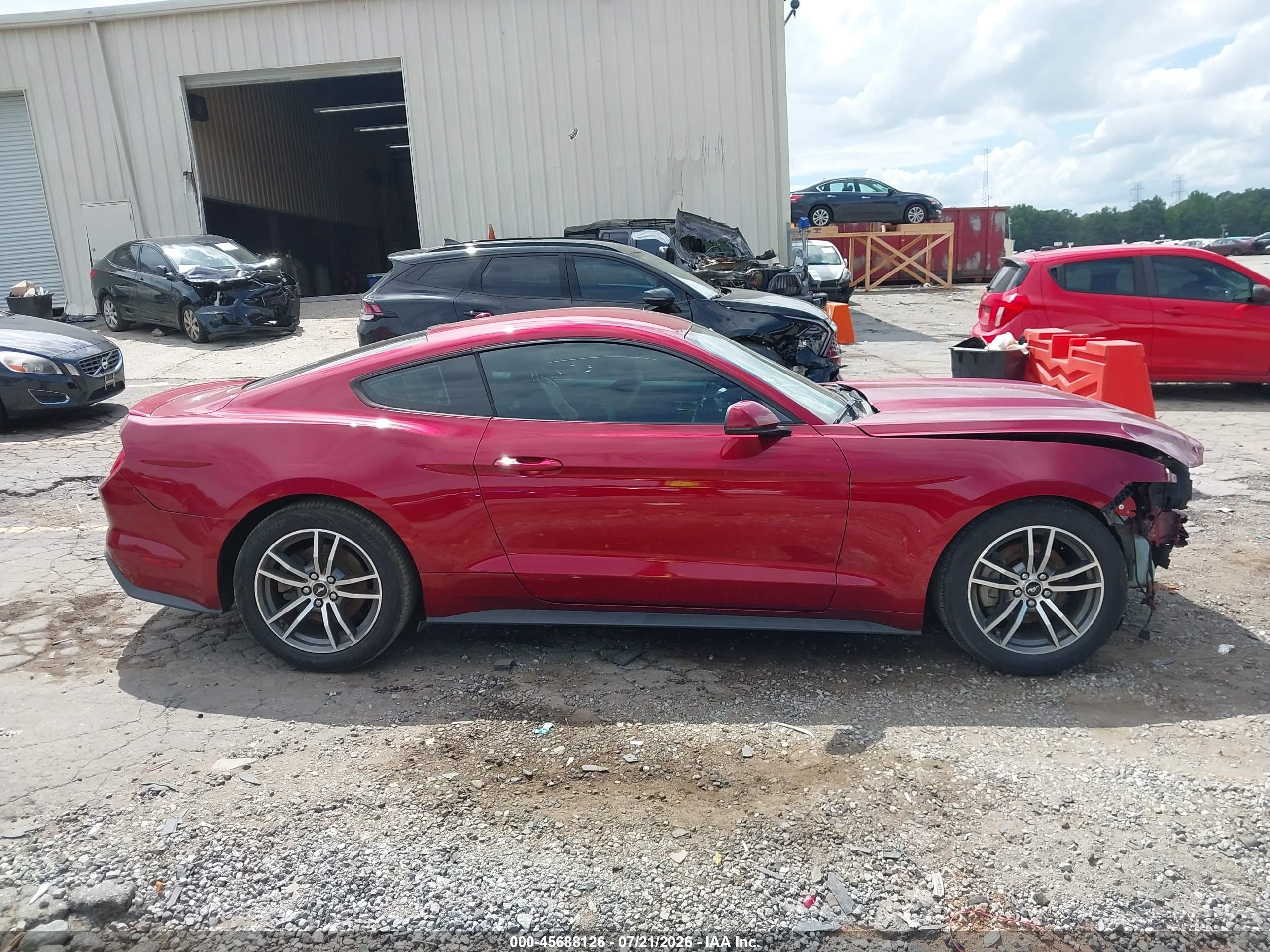 2015 Ford Mustang Ecoboost Red vin: 1FA6P8TH9F5316259