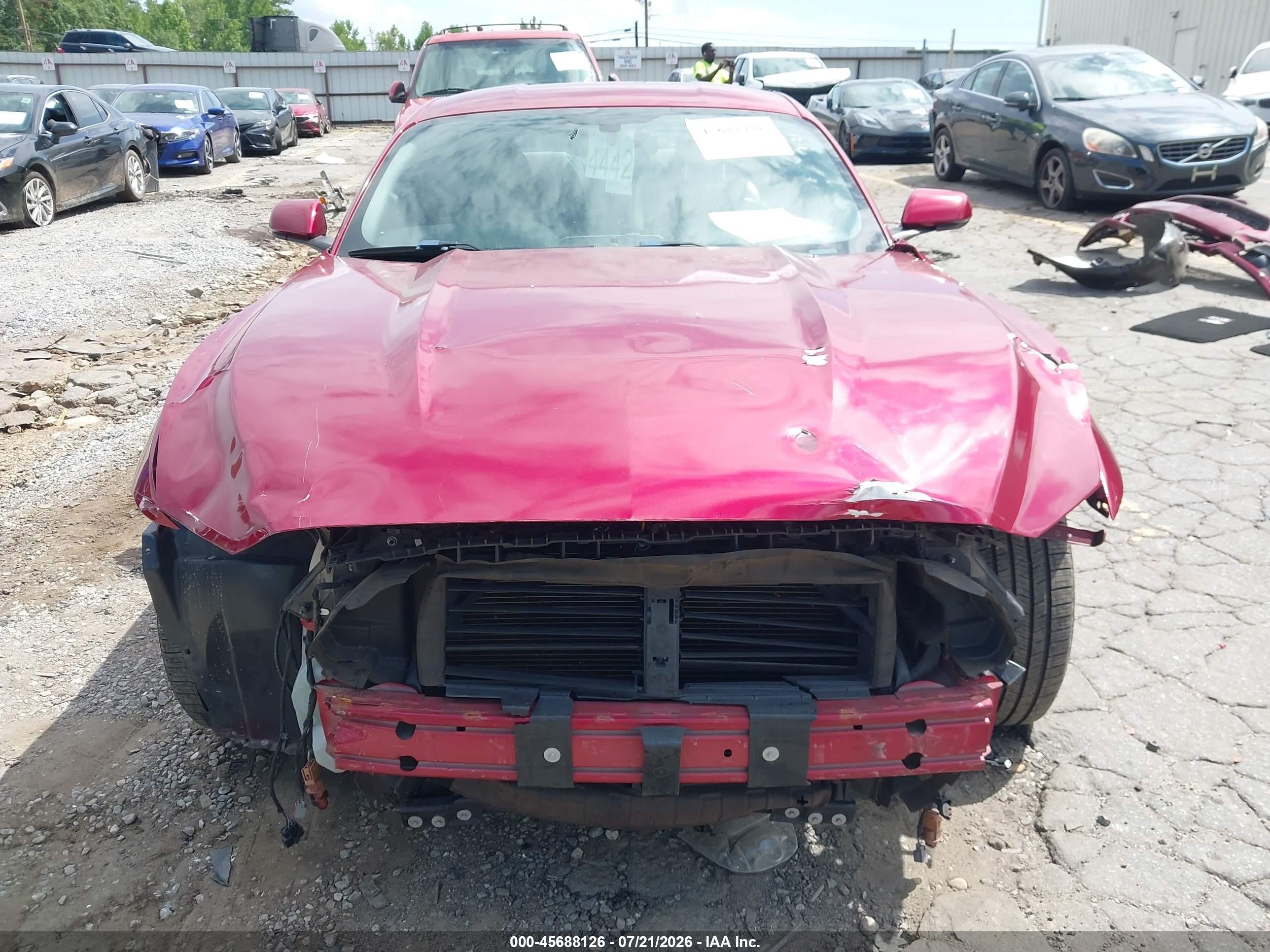 2015 Ford Mustang Ecoboost Red vin: 1FA6P8TH9F5316259
