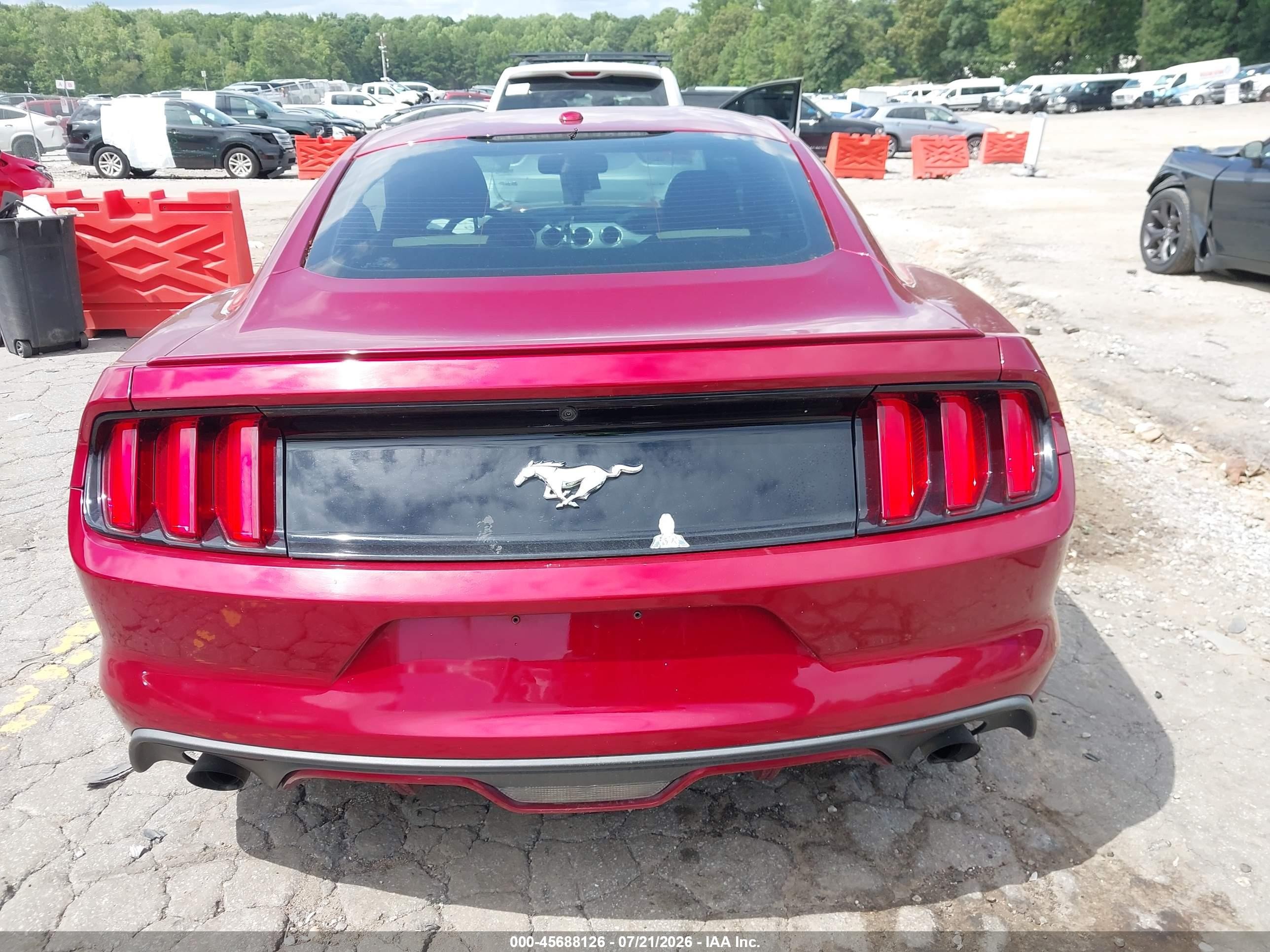2015 Ford Mustang Ecoboost Red vin: 1FA6P8TH9F5316259
