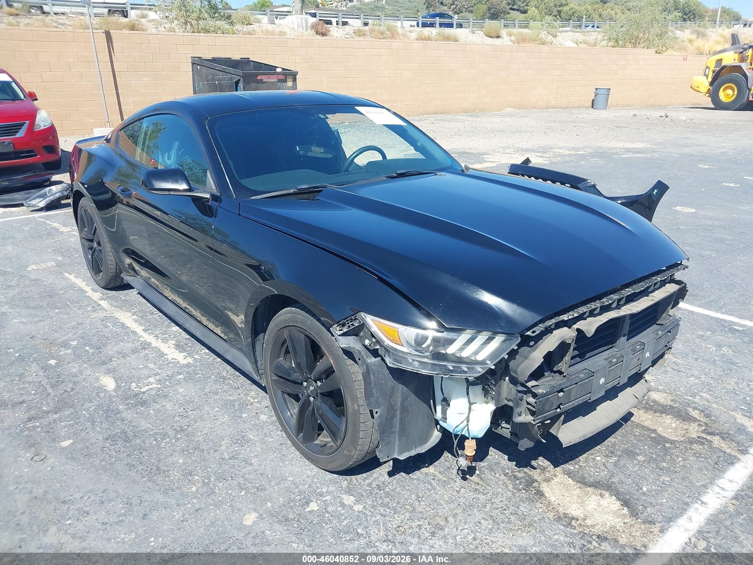 2015 Ford Mustang Ecoboost Black vin: 1FA6P8TH9F5319212