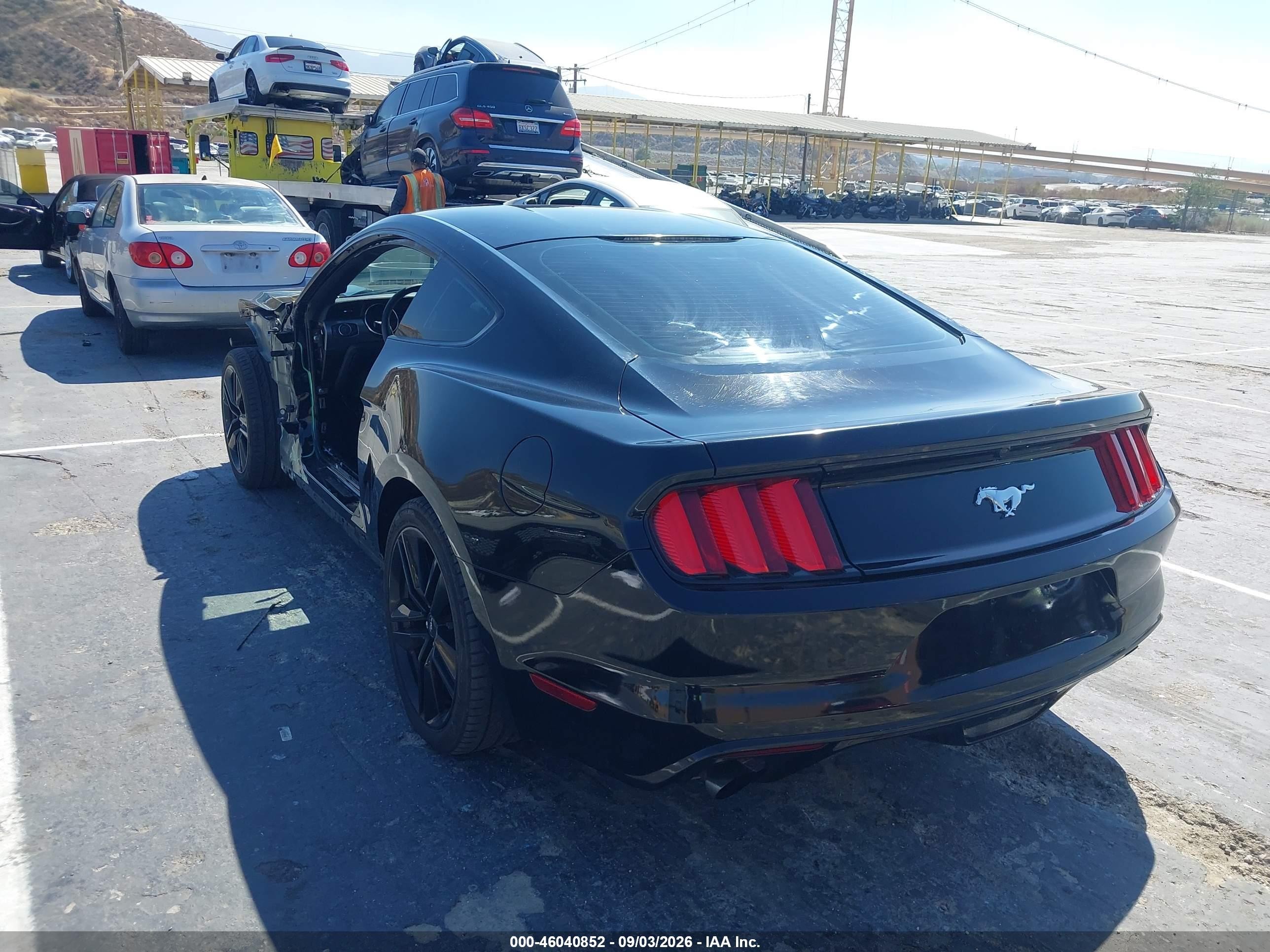 2015 Ford Mustang Ecoboost Black vin: 1FA6P8TH9F5319212