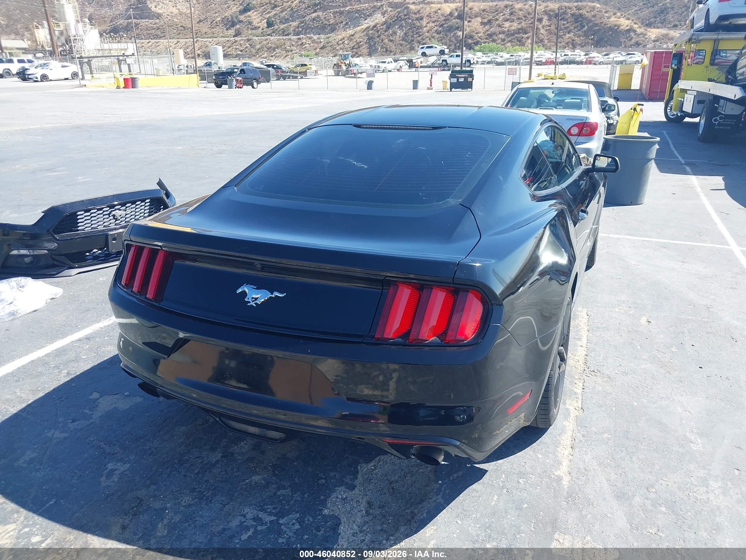 2015 Ford Mustang Ecoboost Black vin: 1FA6P8TH9F5319212