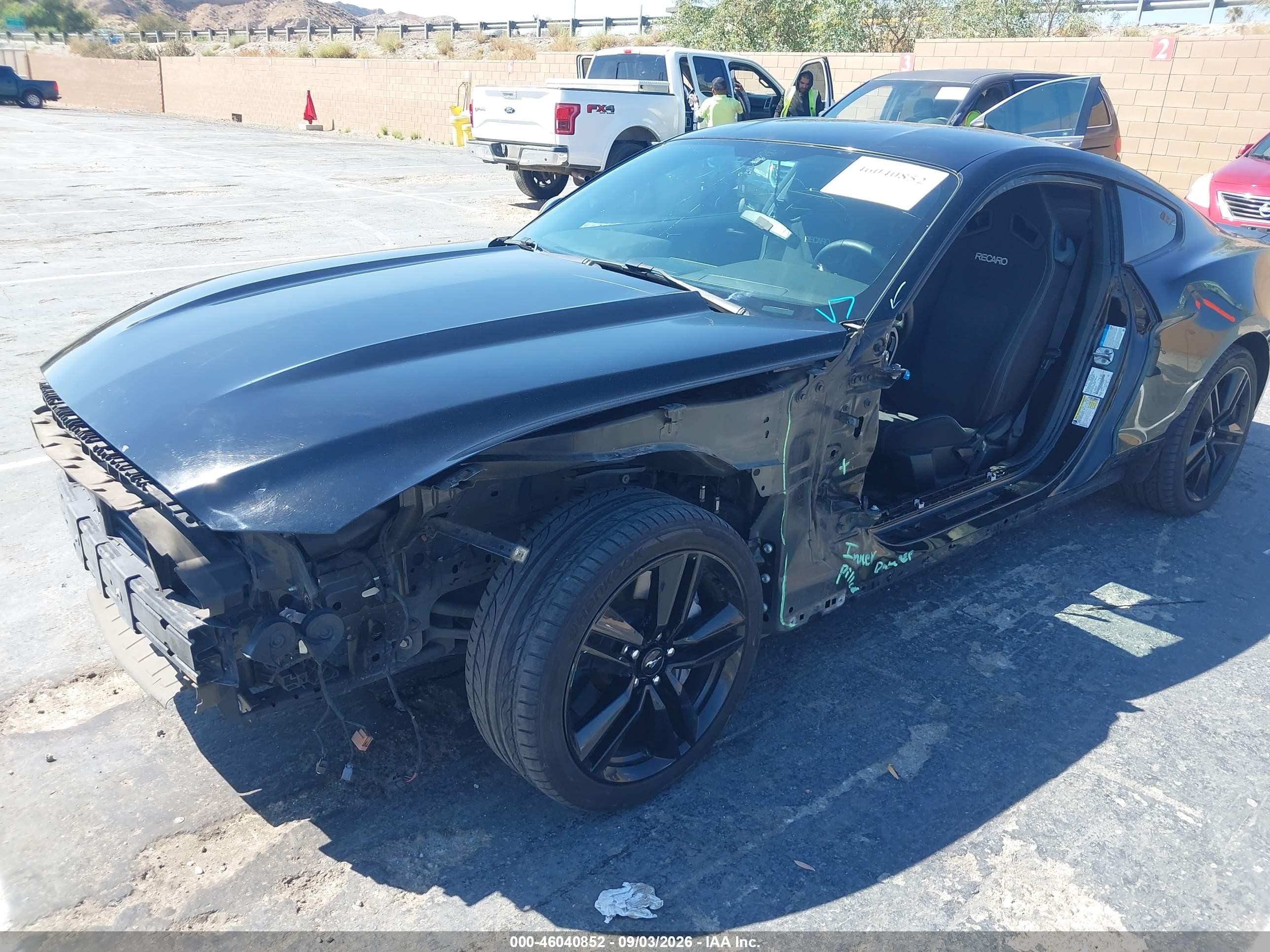 2015 Ford Mustang Ecoboost Black vin: 1FA6P8TH9F5319212