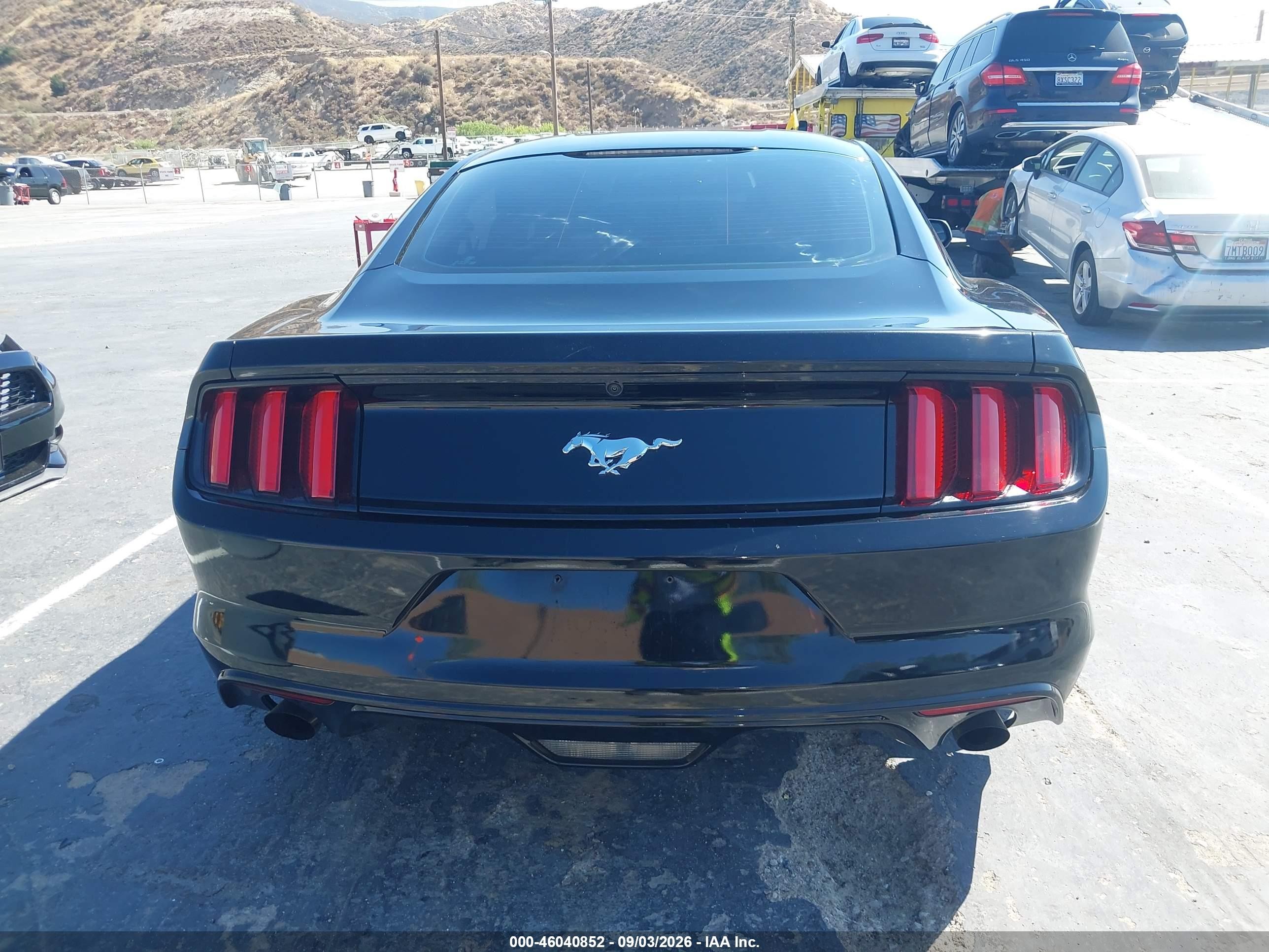 2015 Ford Mustang Ecoboost Black vin: 1FA6P8TH9F5319212