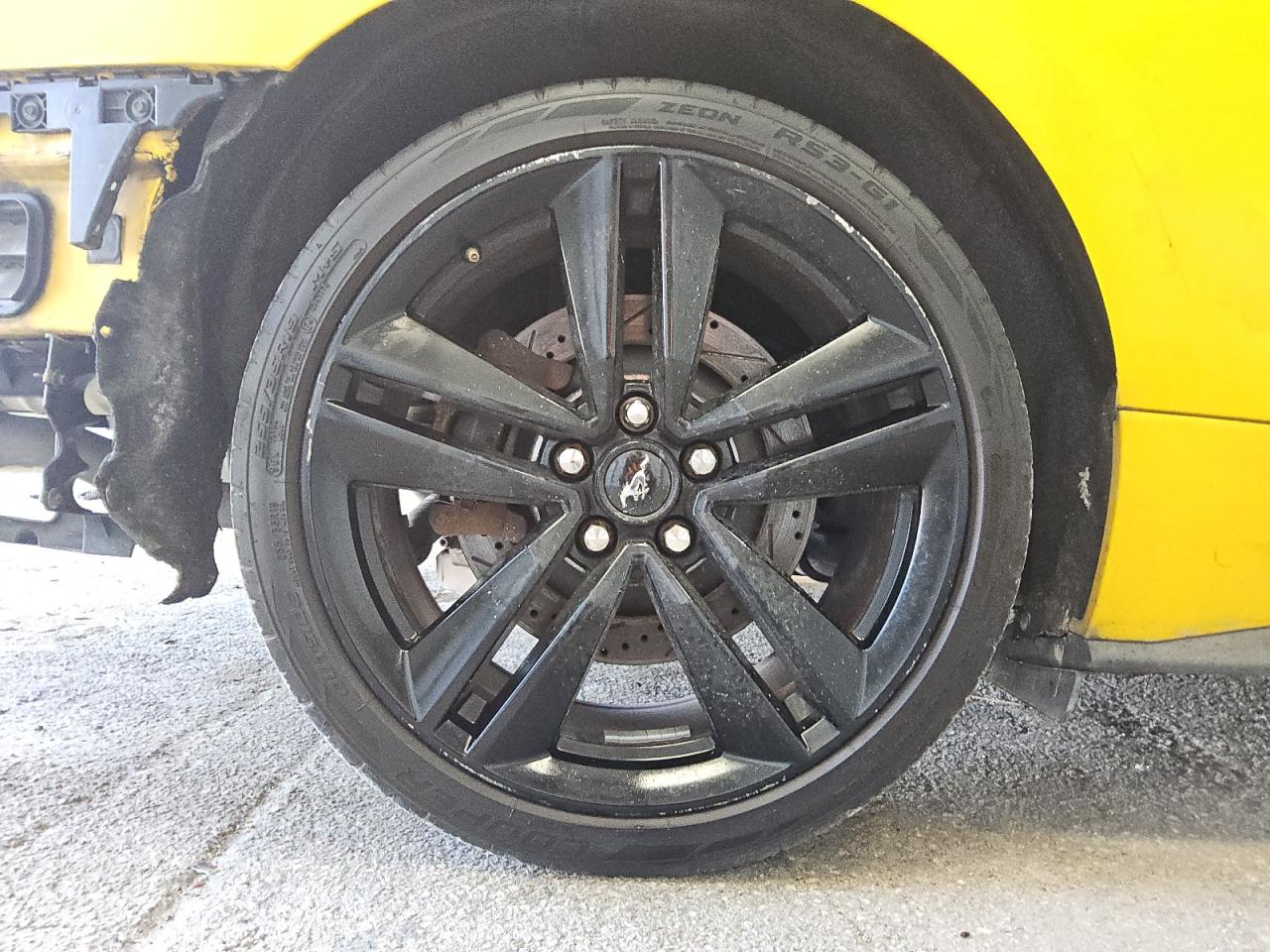 2015 Ford Mustang Yellow vin: 1FA6P8TH9F5380463 Damage: Right Rear Wheel, Curb Rash, 7 To 8 Inches