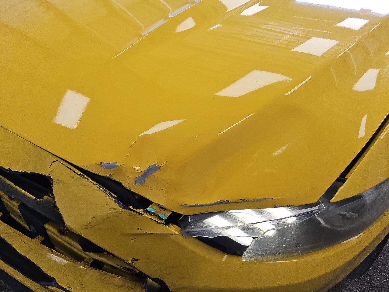2015 Ford Mustang Yellow vin: 1FA6P8TH9F5380463 Damage: Hood, Dent(S) W/ Paint Dmg, > 12 Inches