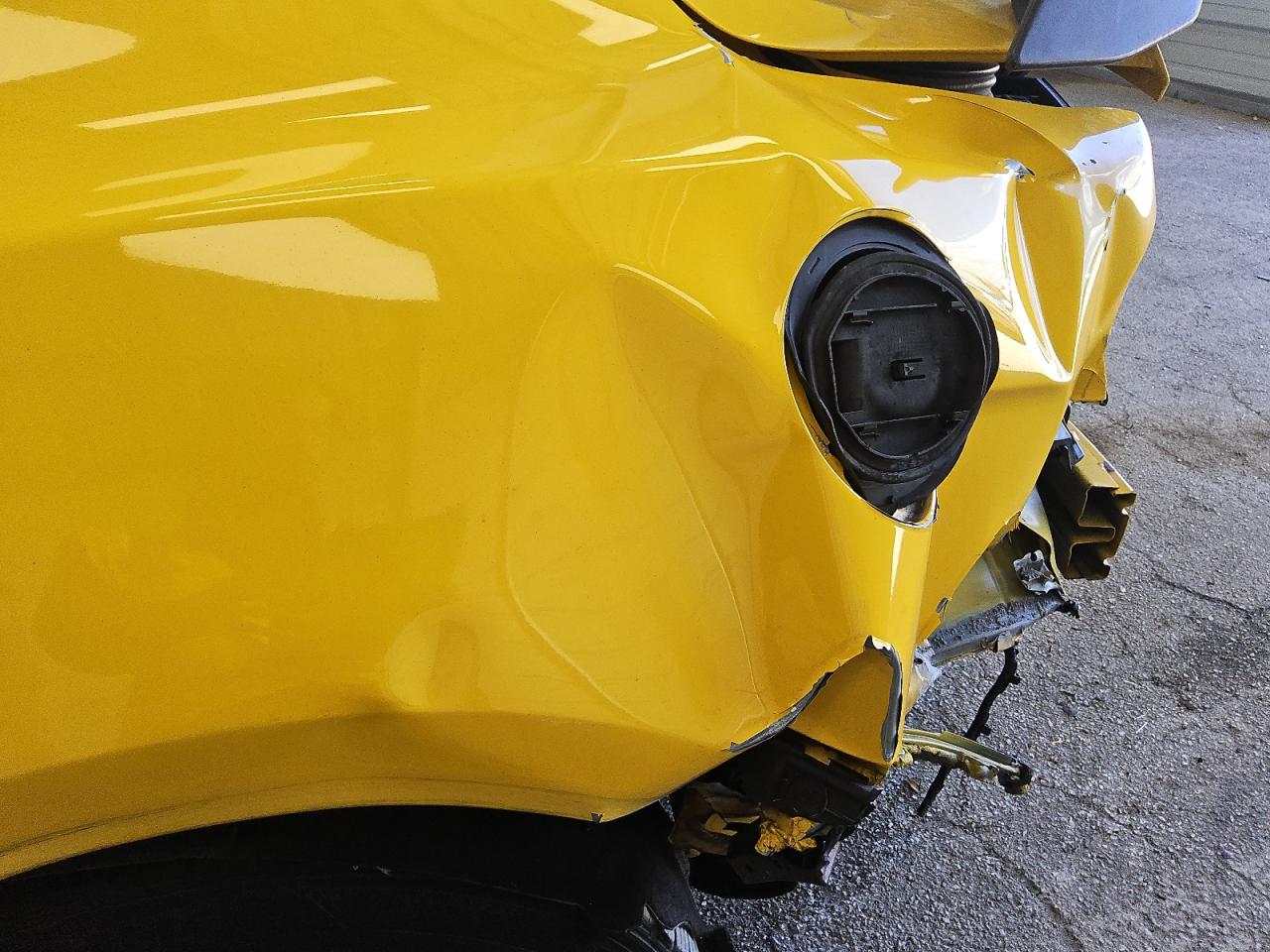 2015 Ford Mustang Yellow vin: 1FA6P8TH9F5380463 Damage: Left Qtr Panel, Severe Damage, Replacement Required