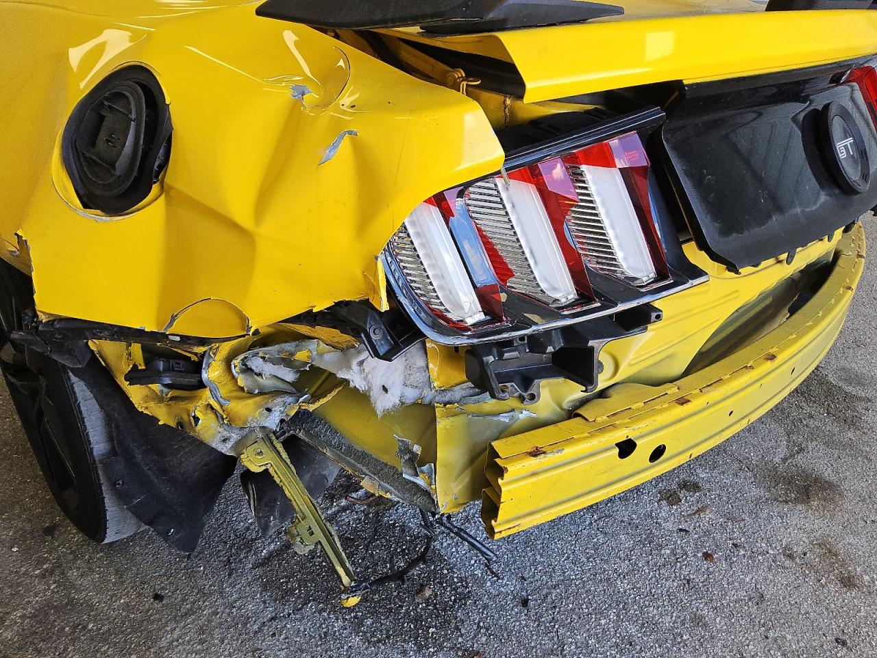 2015 Ford Mustang Yellow vin: 1FA6P8TH9F5380463 Damage: Rear Bumper, Missing, Replacement Required