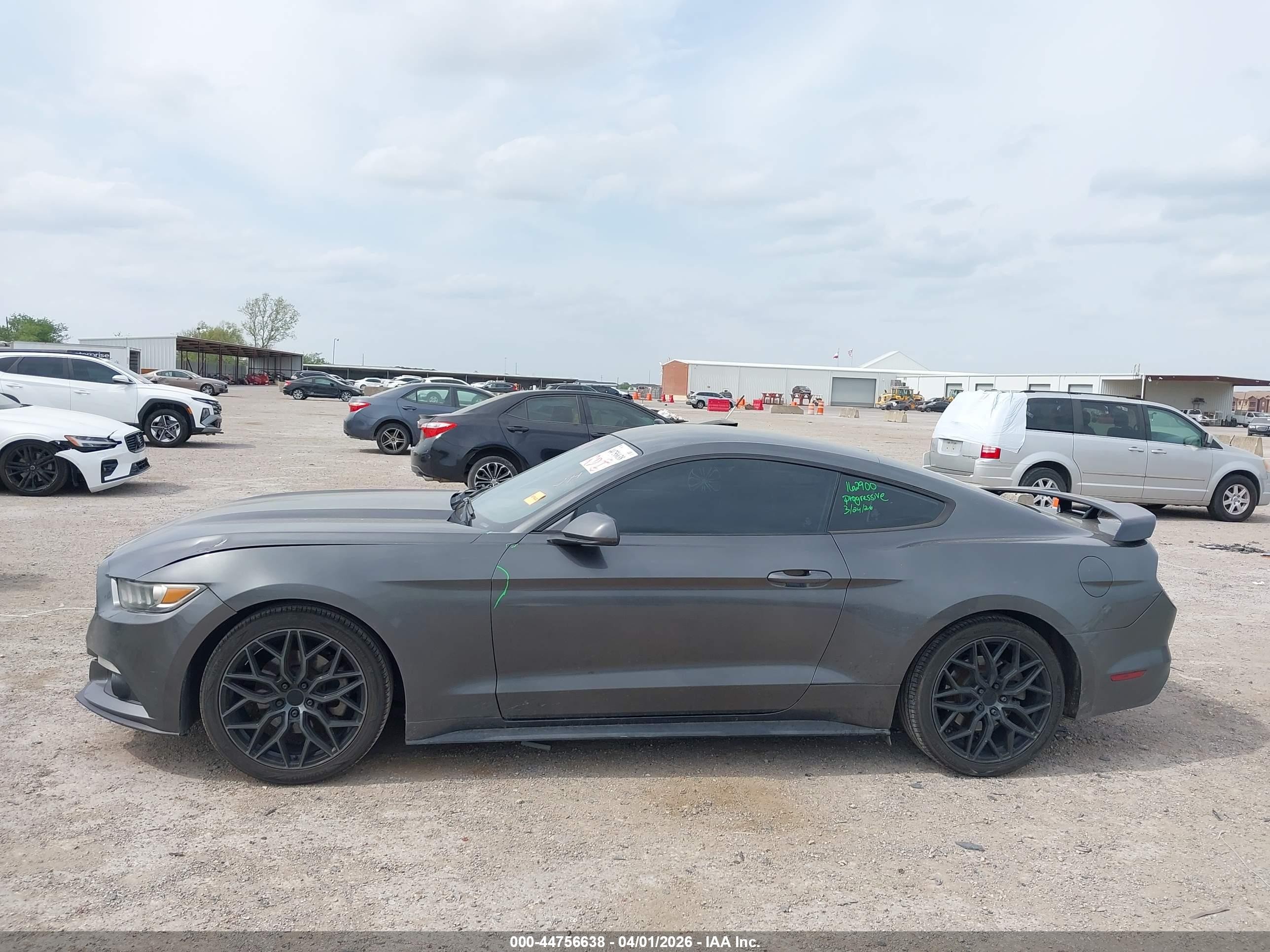 2015 Ford Mustang Ecoboost Gray vin: 1FA6P8TH9F5399918