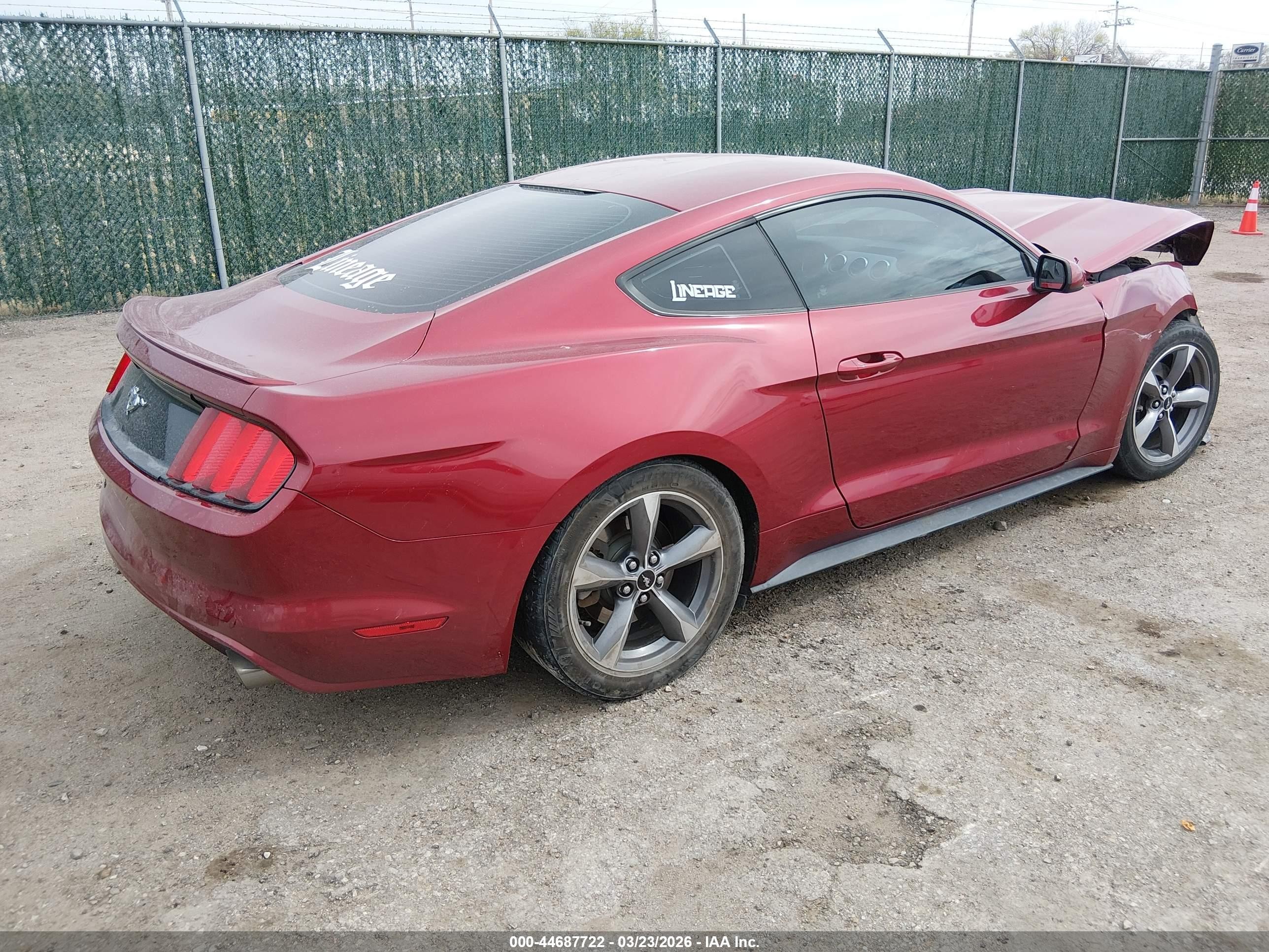 2016 Ford Mustang Ecoboost Maroon vin: 1FA6P8TH9G5211724