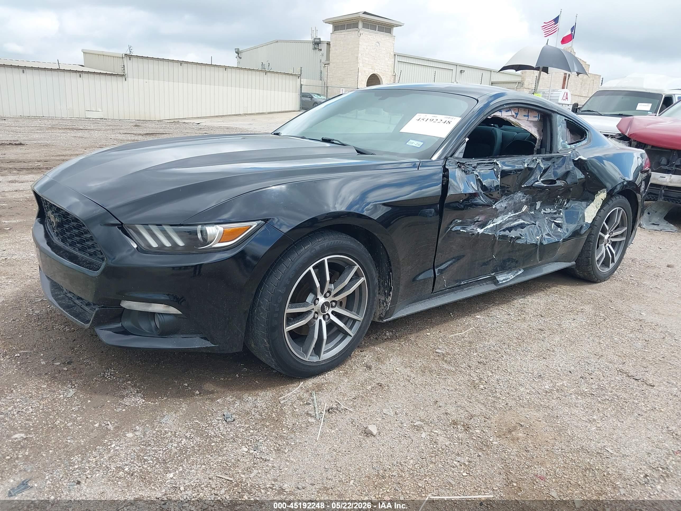 2015 Ford Mustang Ecoboost Black vin: 1FA6P8THXF5342420