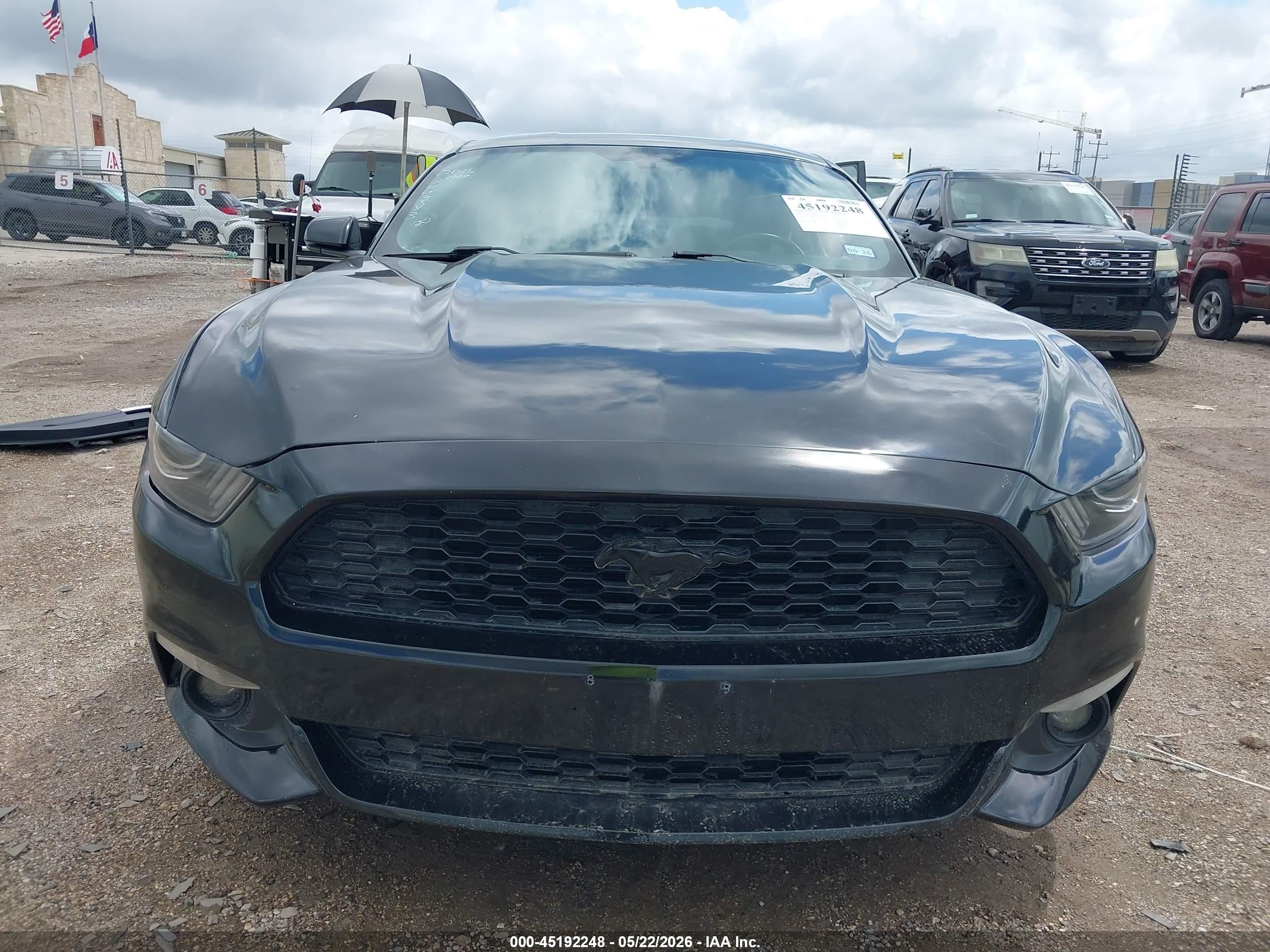 2015 Ford Mustang Ecoboost Black vin: 1FA6P8THXF5342420