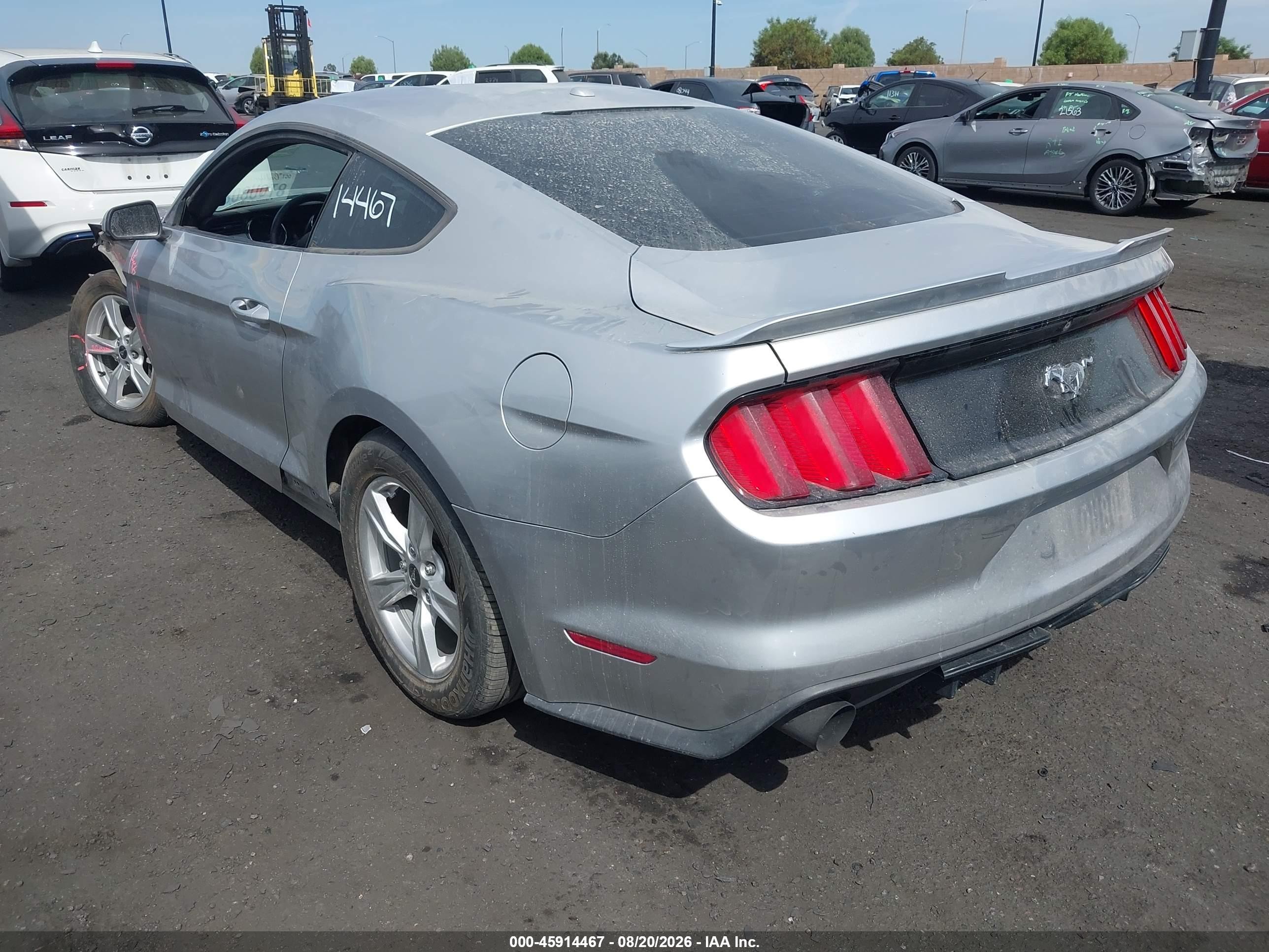 2015 Ford Mustang Ecoboost Серебряный vin: 1FA6P8THXF5343552