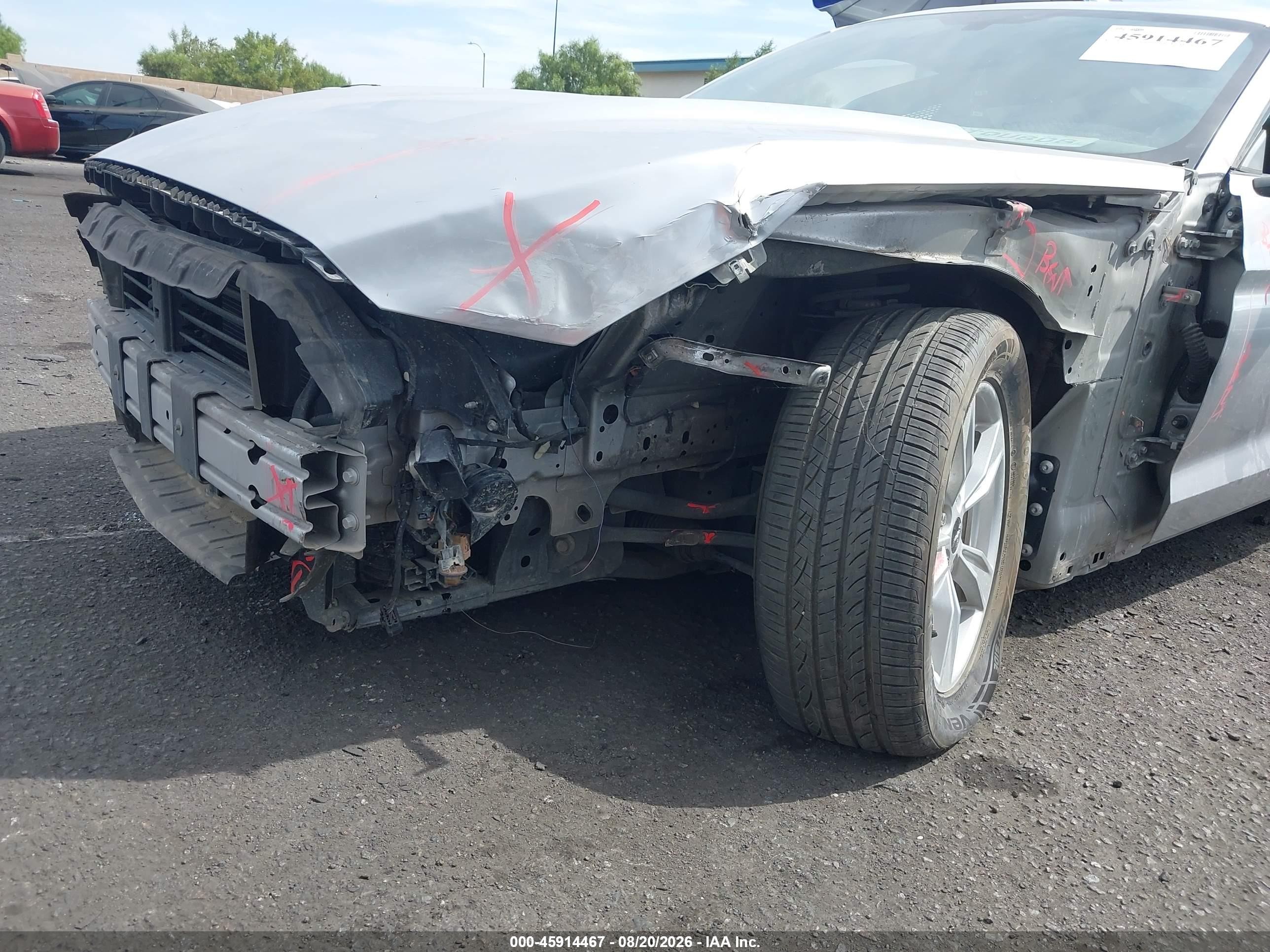2015 Ford Mustang Ecoboost Серебряный vin: 1FA6P8THXF5343552