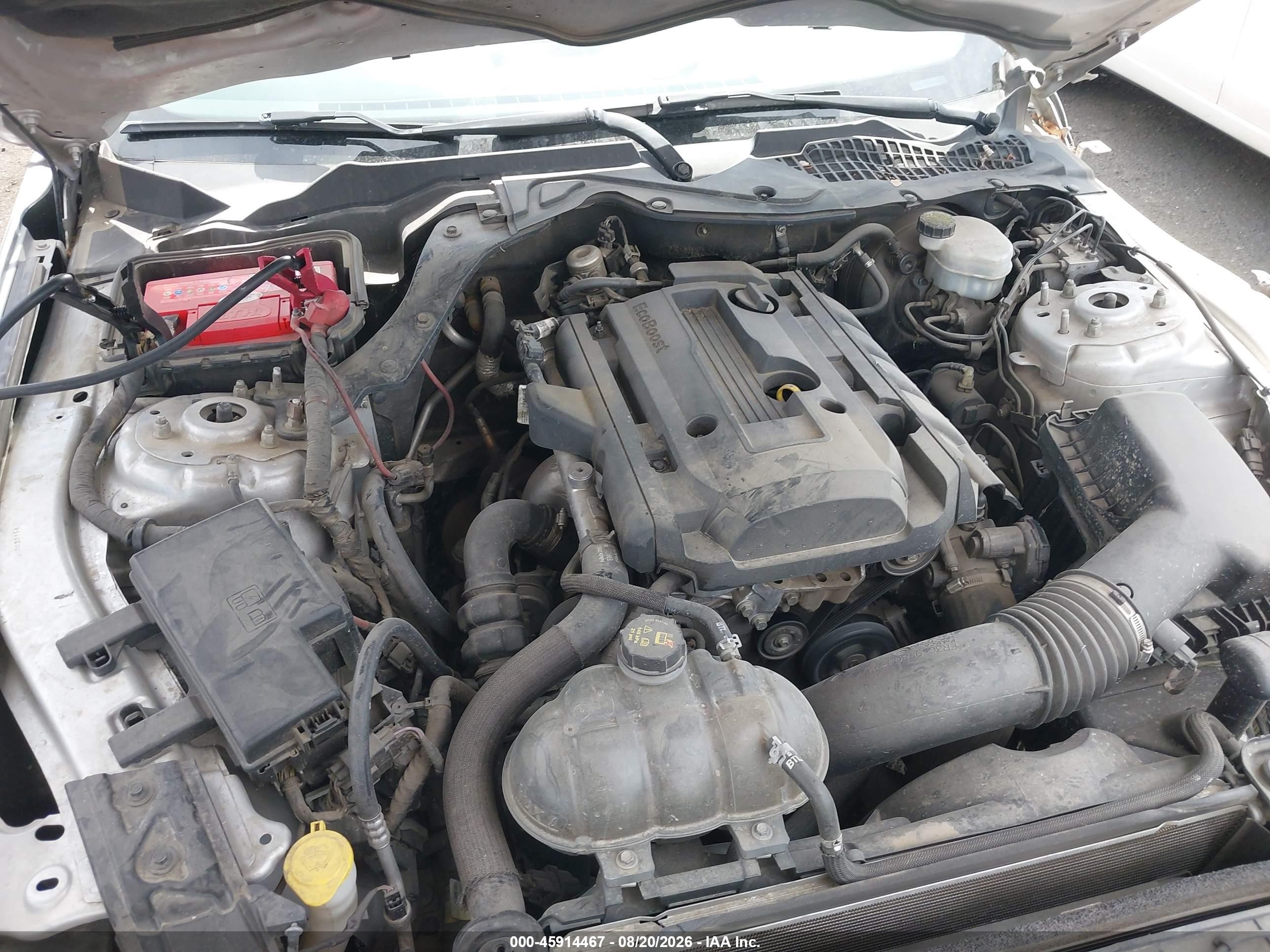 2015 Ford Mustang Ecoboost Серебряный vin: 1FA6P8THXF5343552