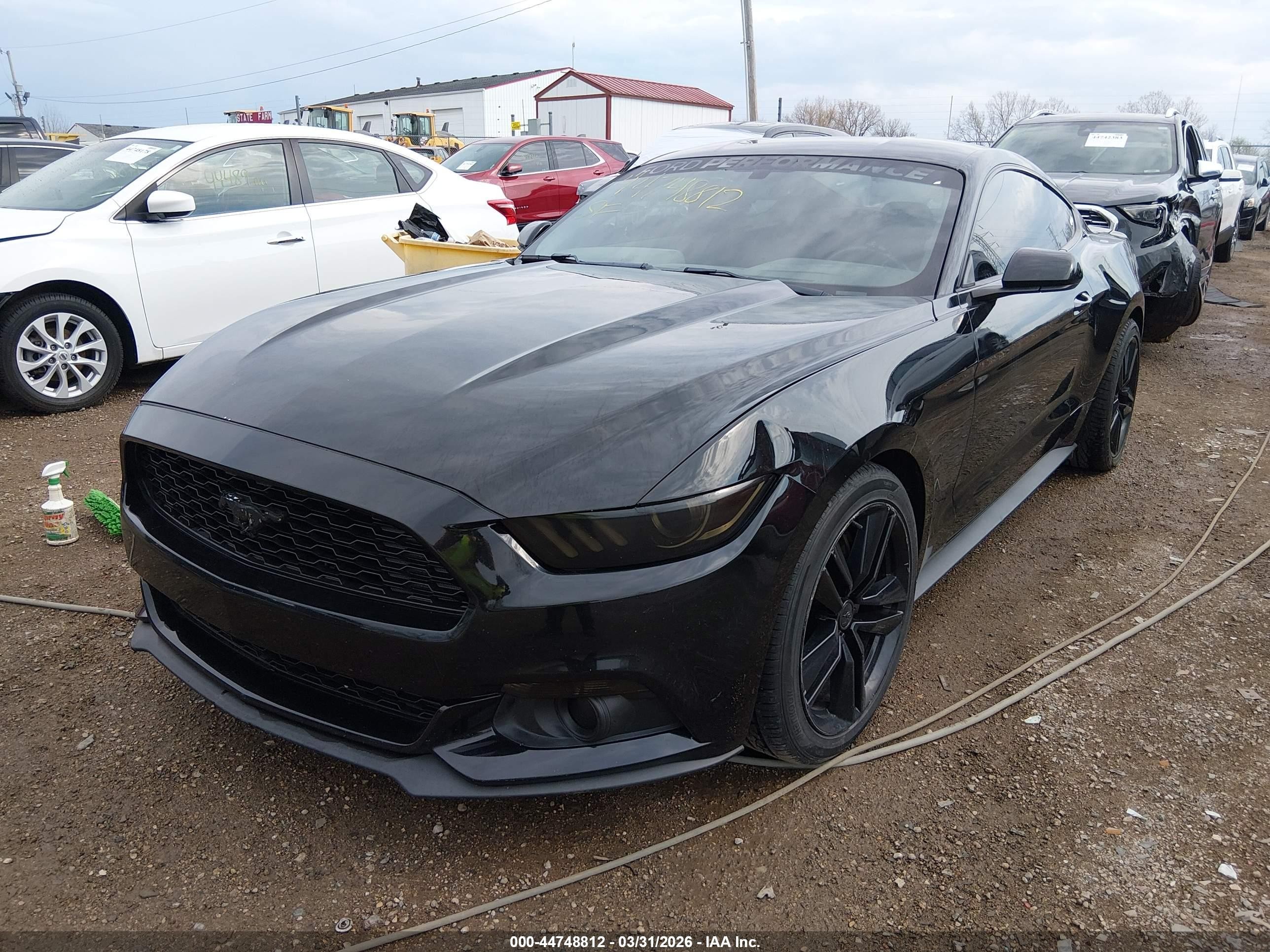 2015 Ford Mustang Ecoboost Black vin: 1FA6P8THXF5353613