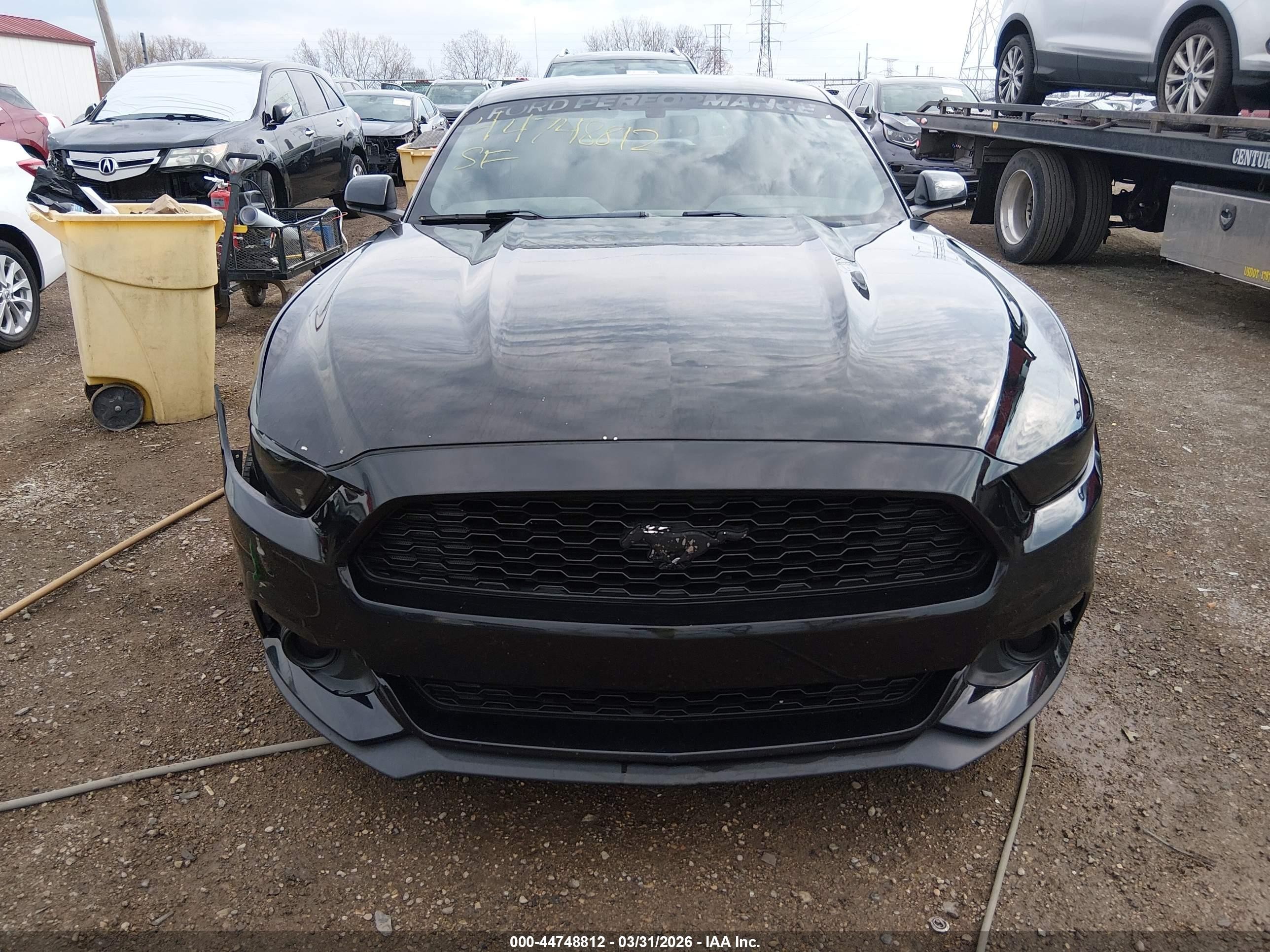 2015 Ford Mustang Ecoboost Black vin: 1FA6P8THXF5353613