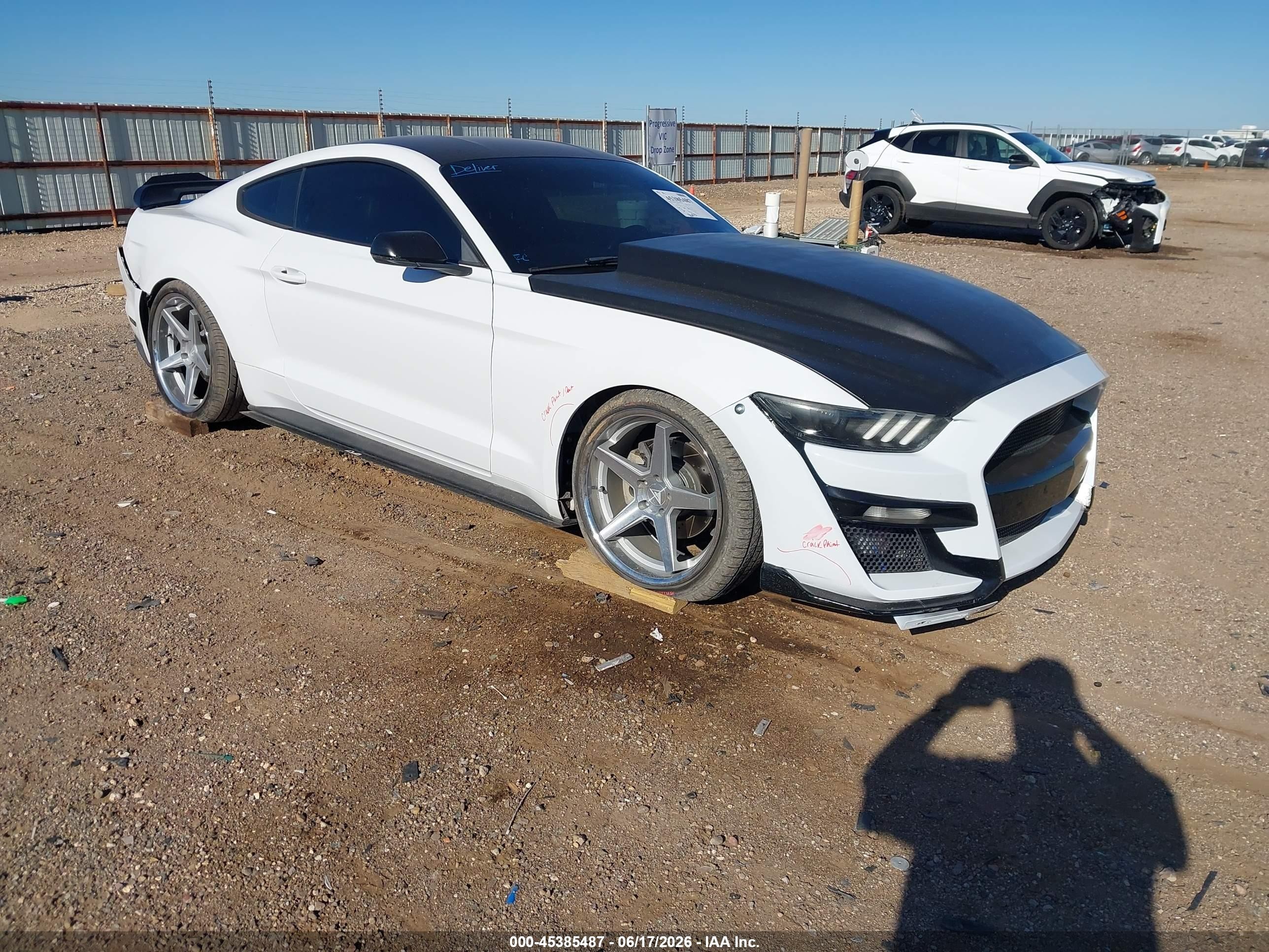 2015 Ford Mustang Ecoboost White vin: 1FA6P8THXF5359766
