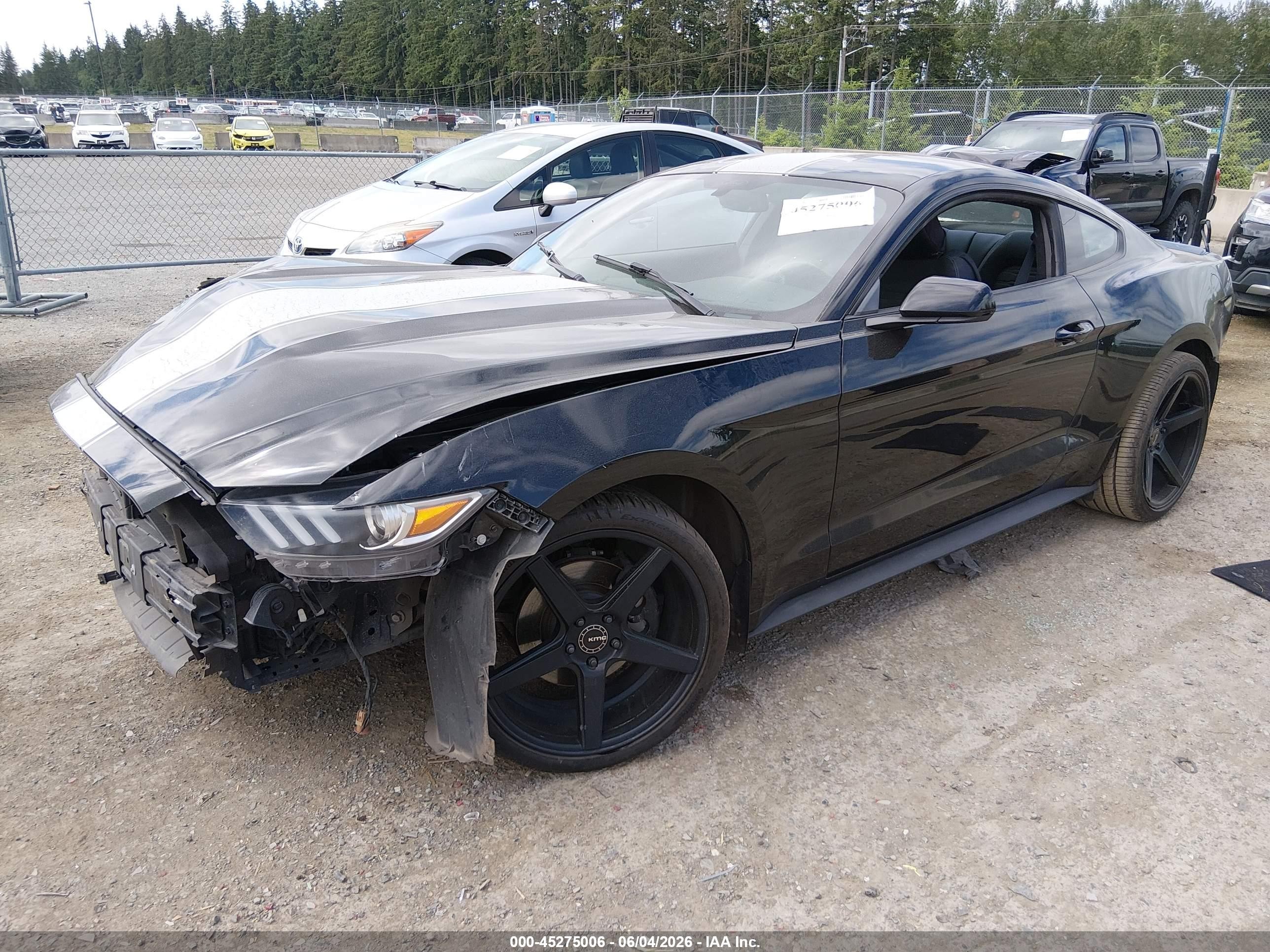 2015 Ford Mustang Ecoboost Black vin: 1FA6P8THXF5388927