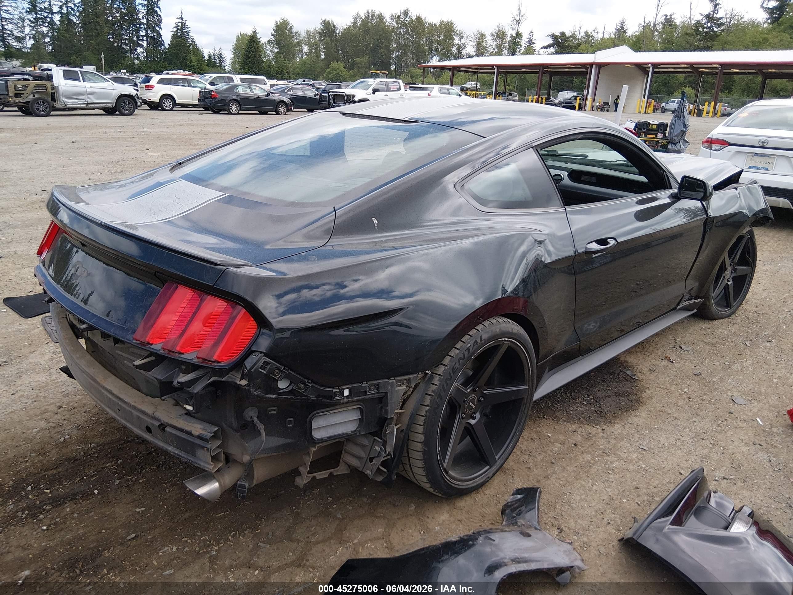 2015 Ford Mustang Ecoboost Black vin: 1FA6P8THXF5388927