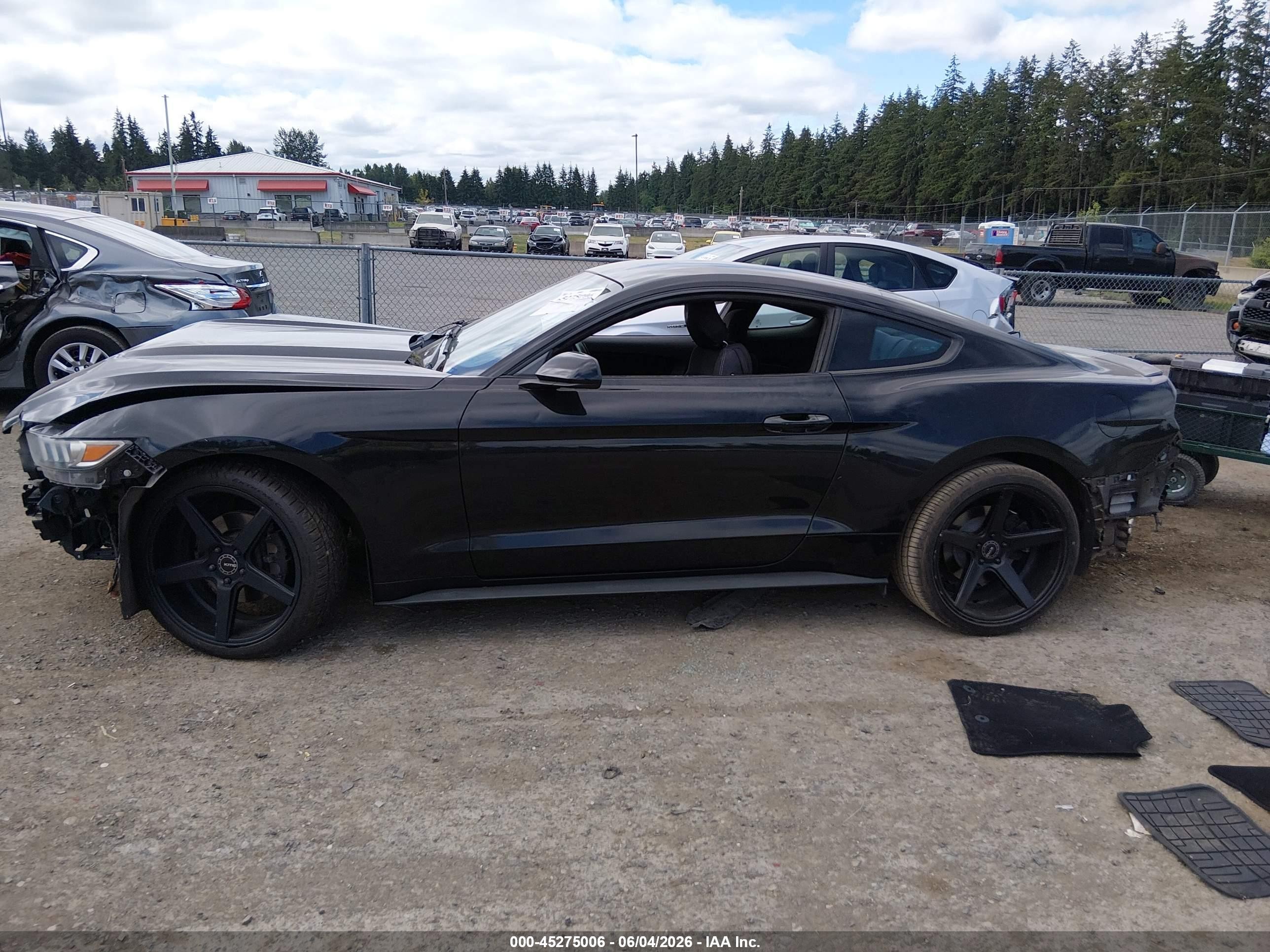 2015 Ford Mustang Ecoboost Black vin: 1FA6P8THXF5388927