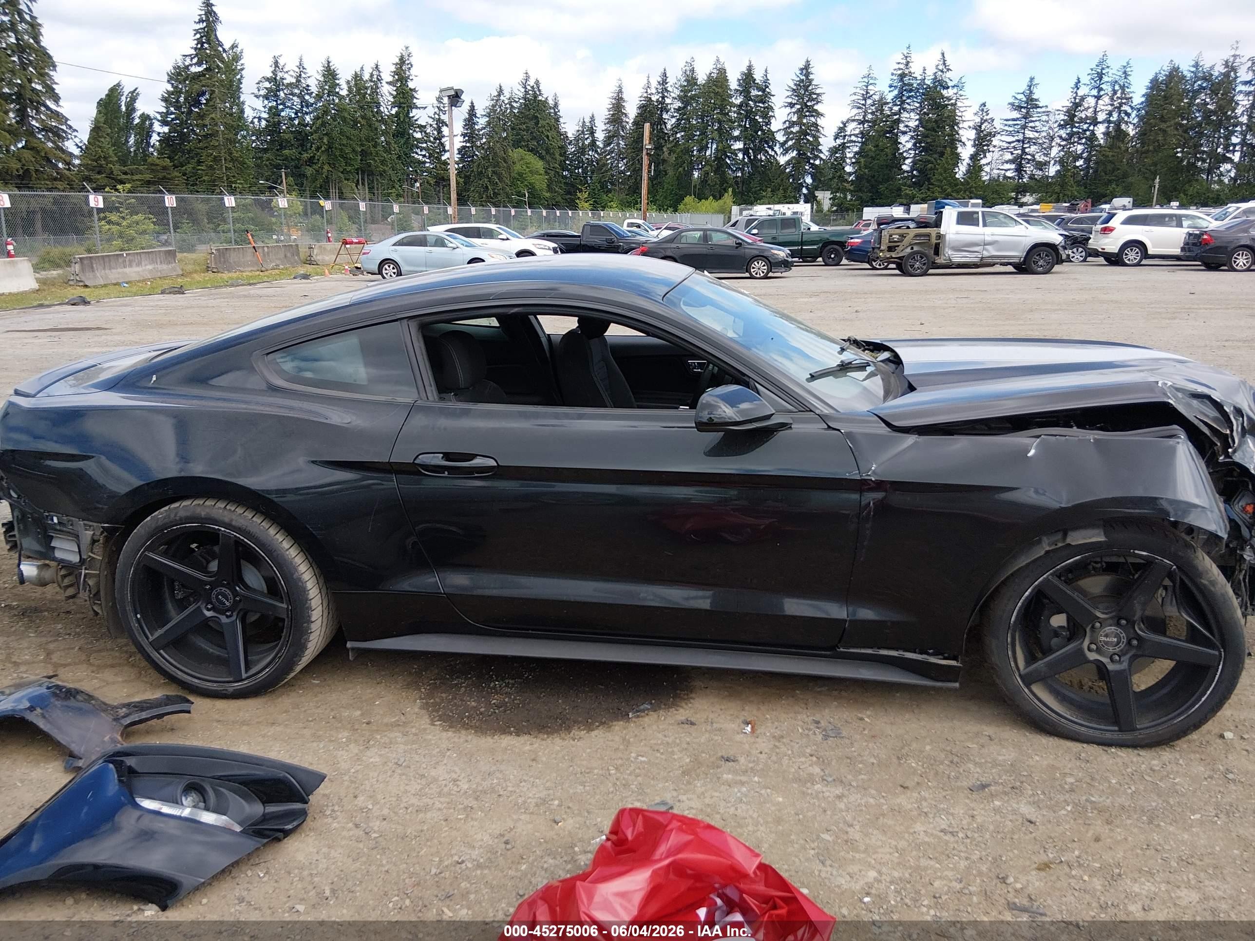 2015 Ford Mustang Ecoboost Black vin: 1FA6P8THXF5388927