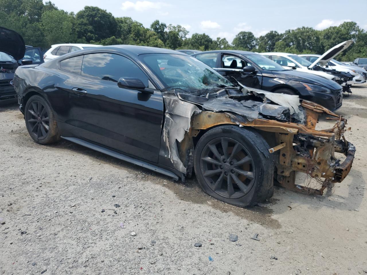2015 Ford Mustang Burn vin: 1FA6P8THXF5430481 Damage: Right Rocker Panel Molding, Broken, Replacement Required