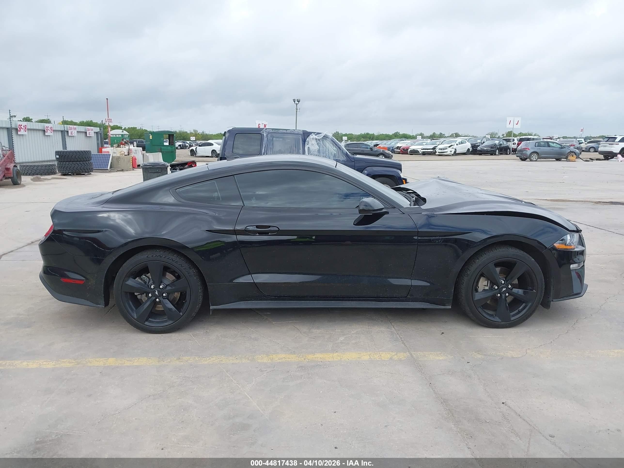 2021 Ford Mustang Ecoboost Fastback Black vin: 1FA6P8THXM5104340