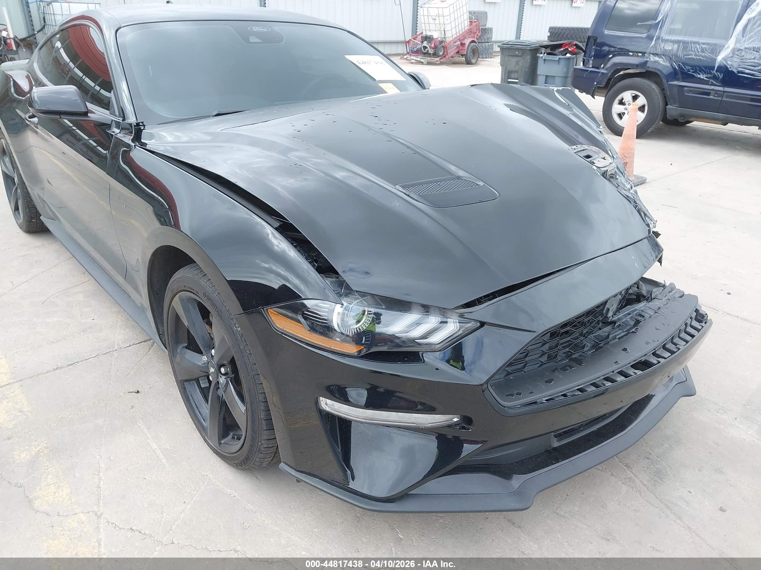 2021 Ford Mustang Ecoboost Fastback Black vin: 1FA6P8THXM5104340