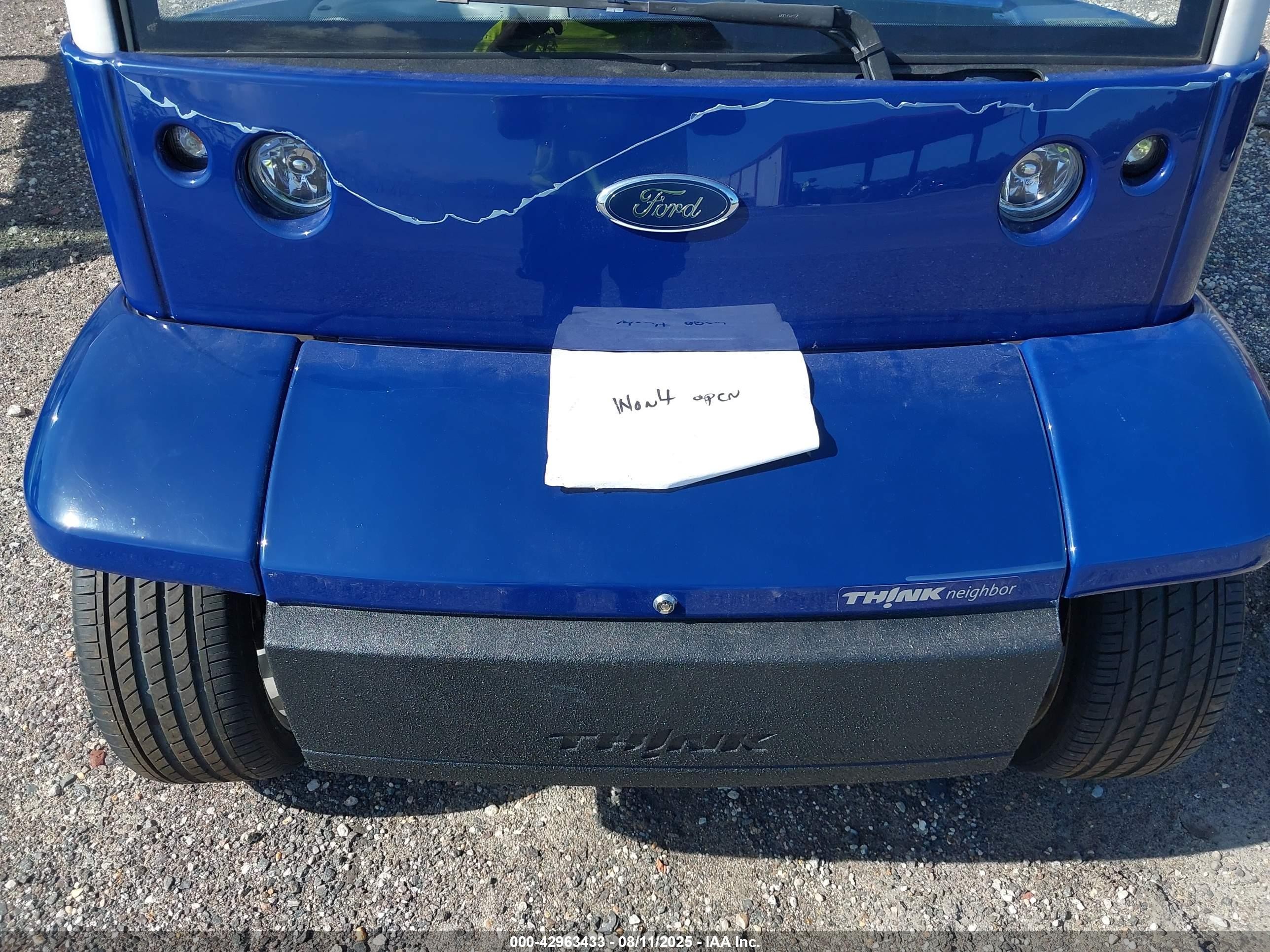 2002 Ford Think Neighbor   Blue vin: 1FABP225420105772