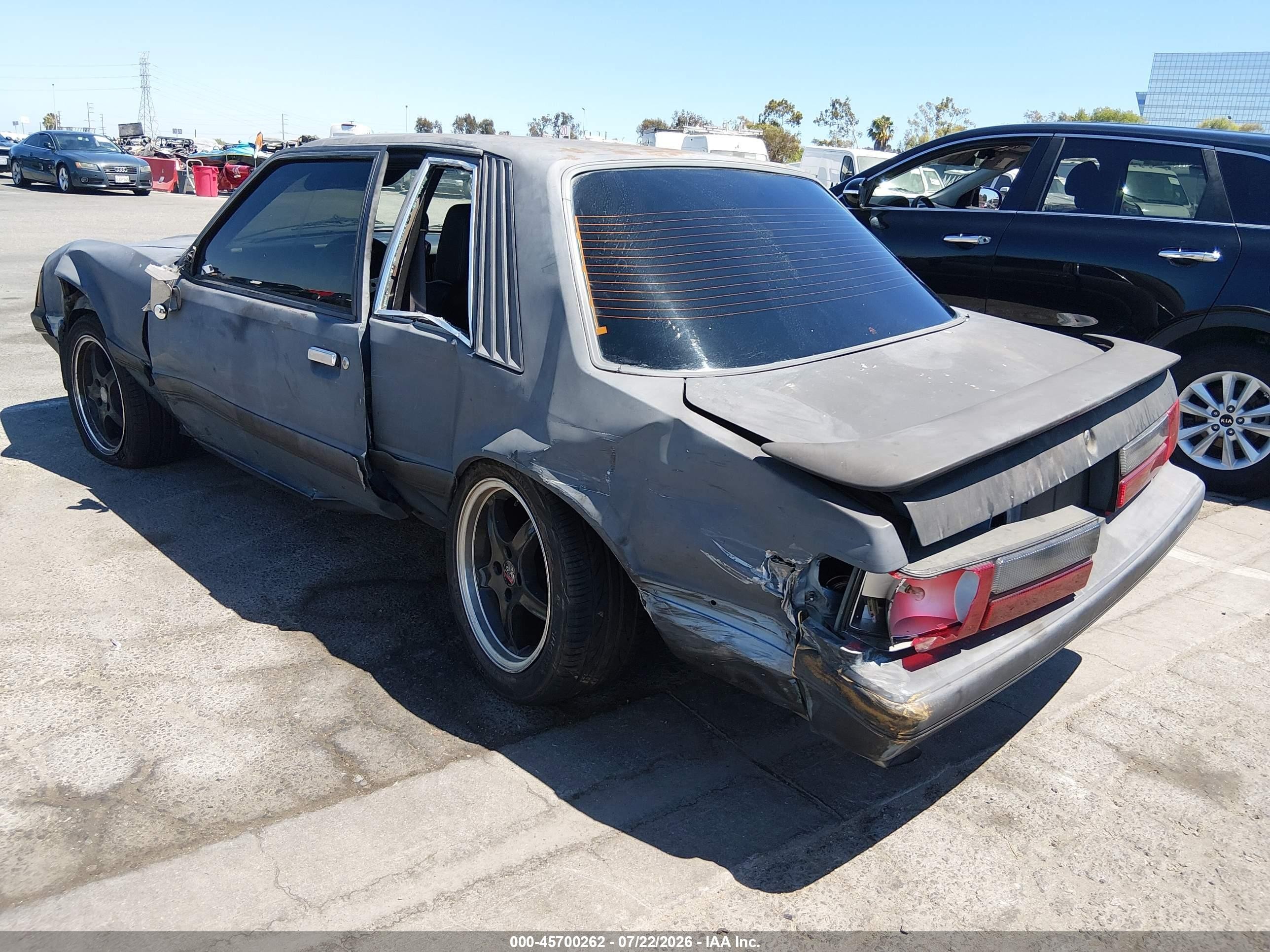 1985 Ford Mustang Lx Gray vin: 1FABP2630FF193019