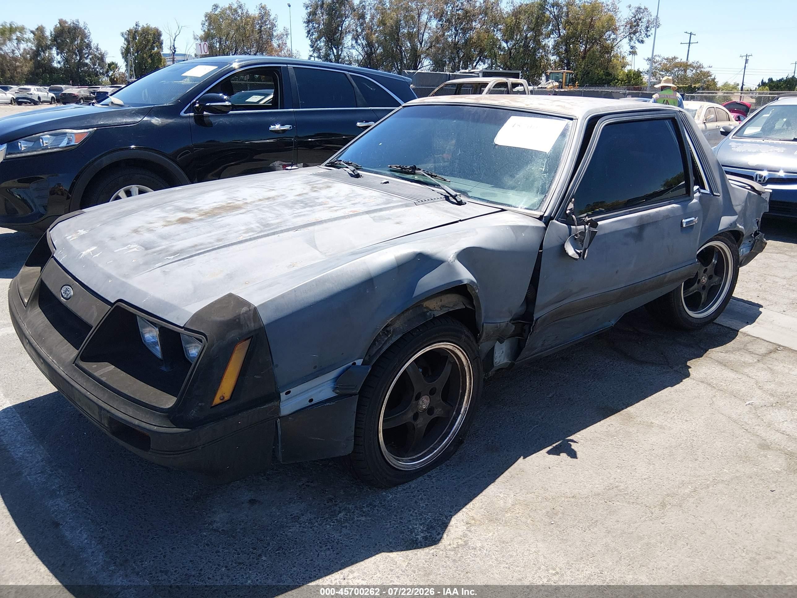 1985 Ford Mustang Lx Gray vin: 1FABP2630FF193019