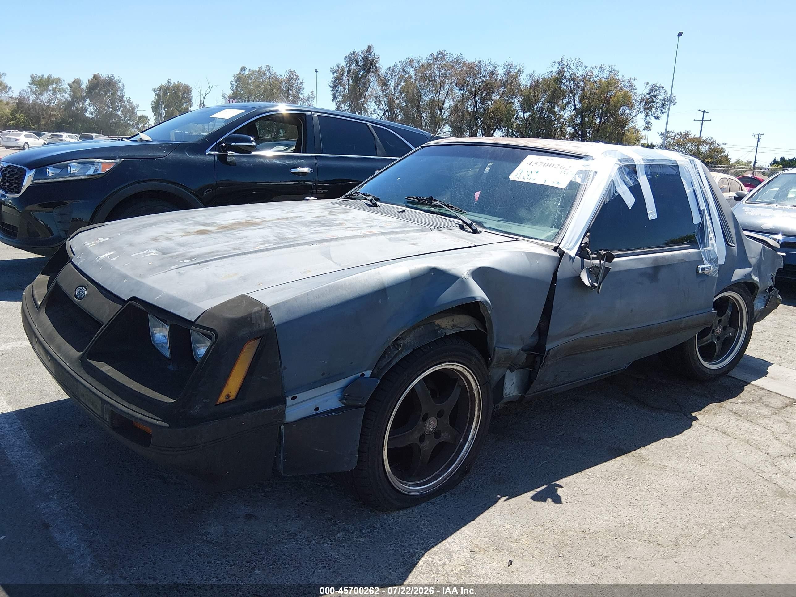 1985 Ford Mustang Lx Gray vin: 1FABP2630FF193019
