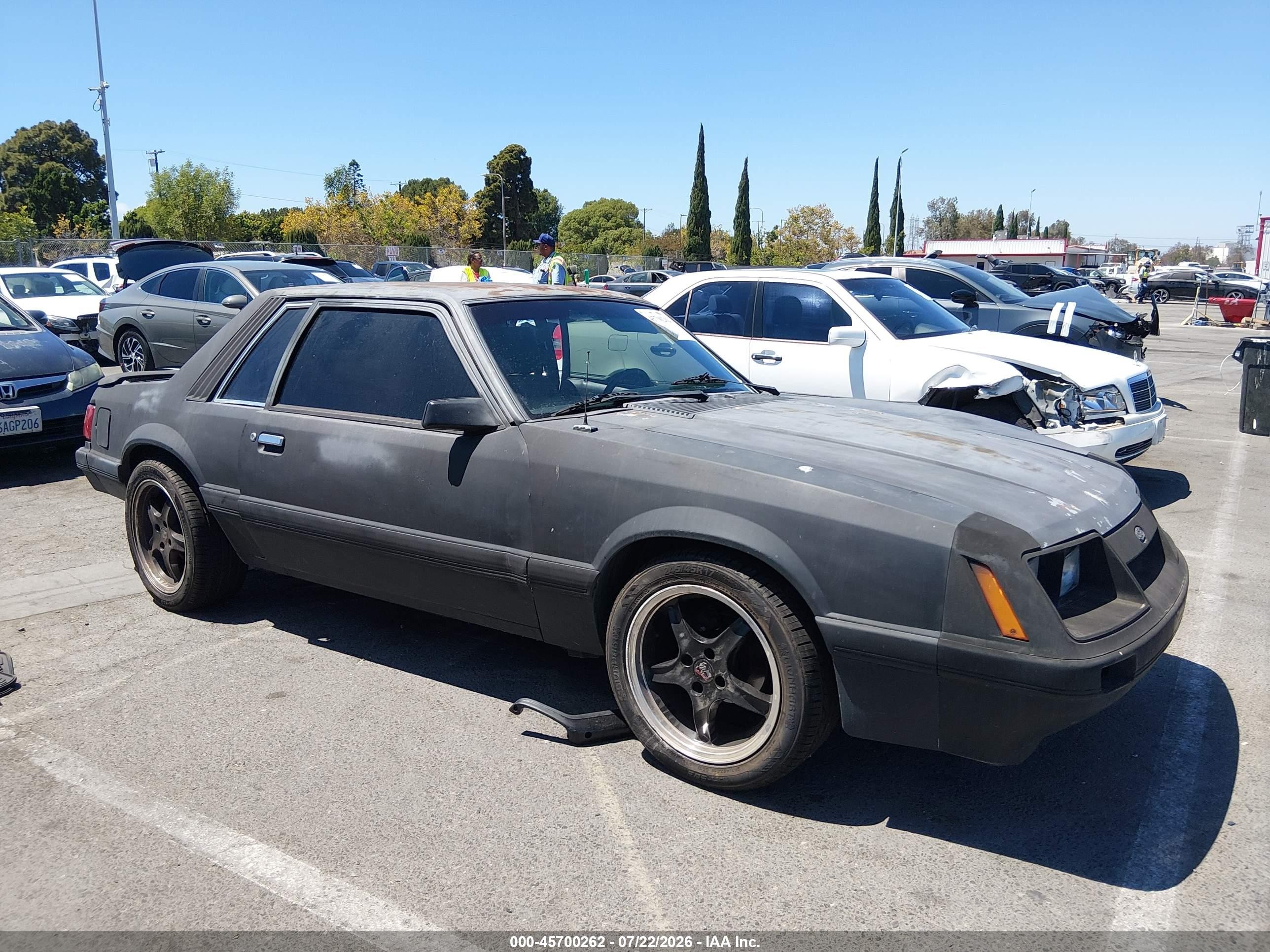 1985 Ford Mustang Lx Gray vin: 1FABP2630FF193019