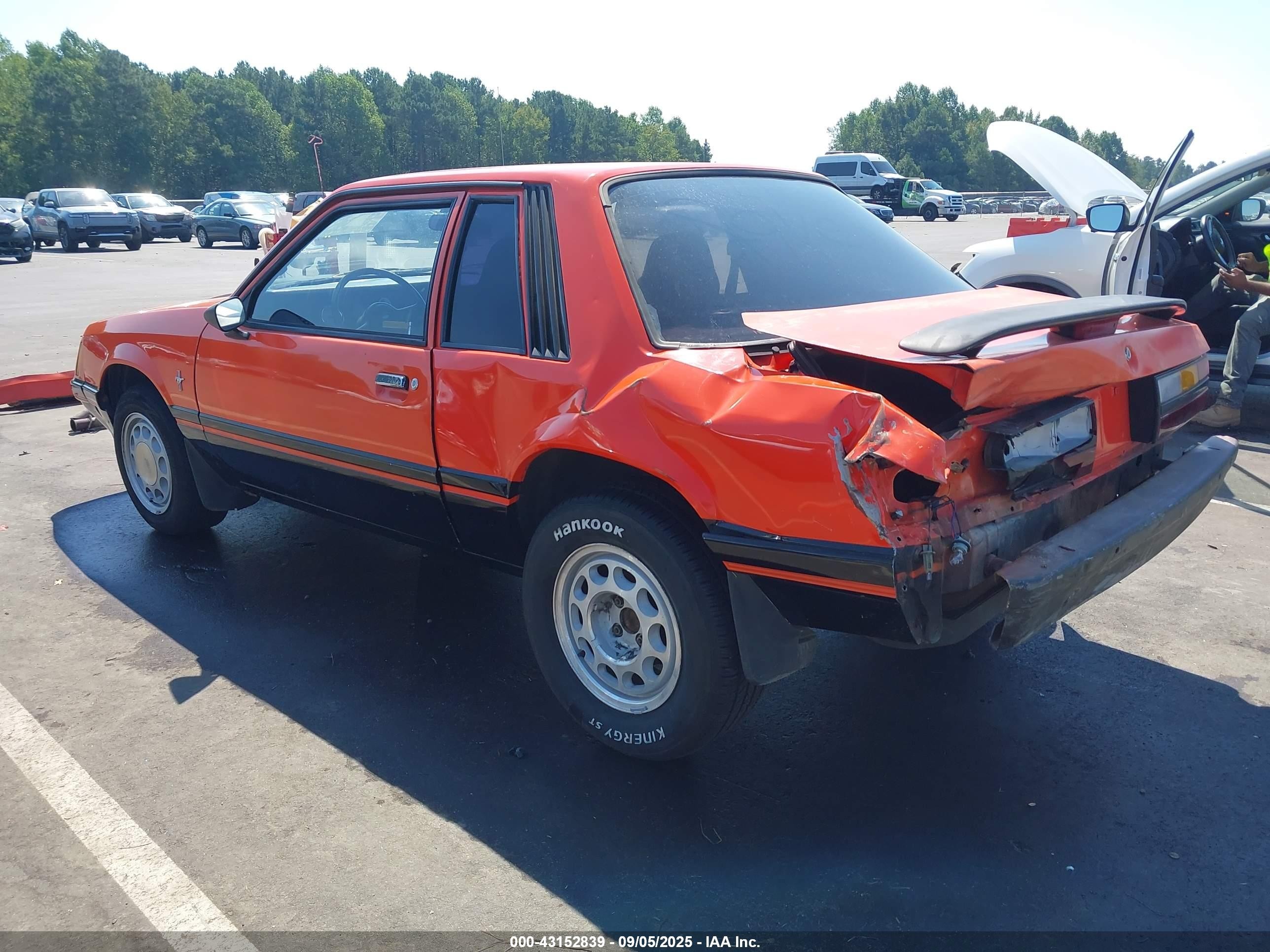 1985 Ford Mustang Lx Orange vin: 1FABP26A2FF154883