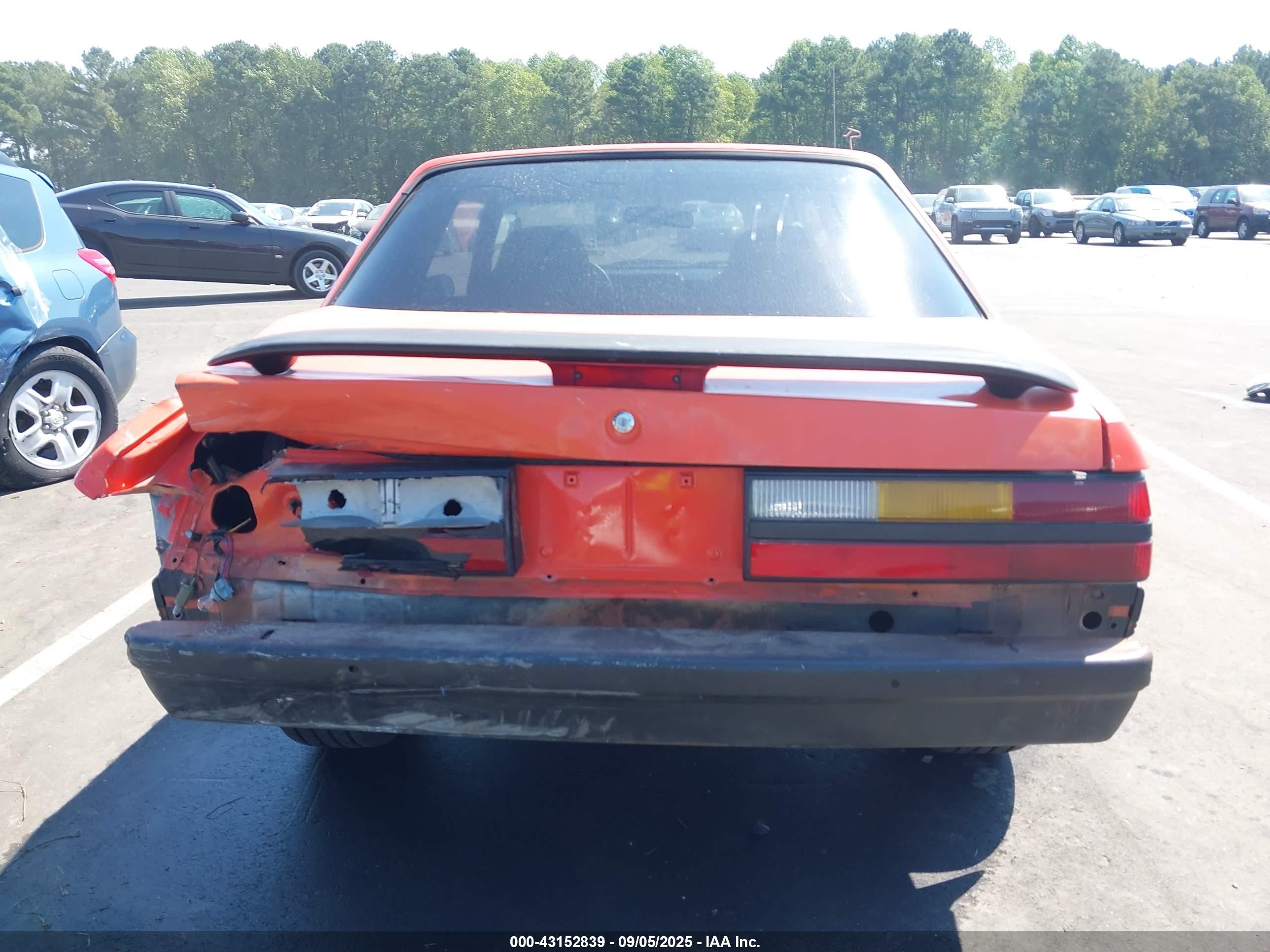 1985 Ford Mustang Lx Orange vin: 1FABP26A2FF154883