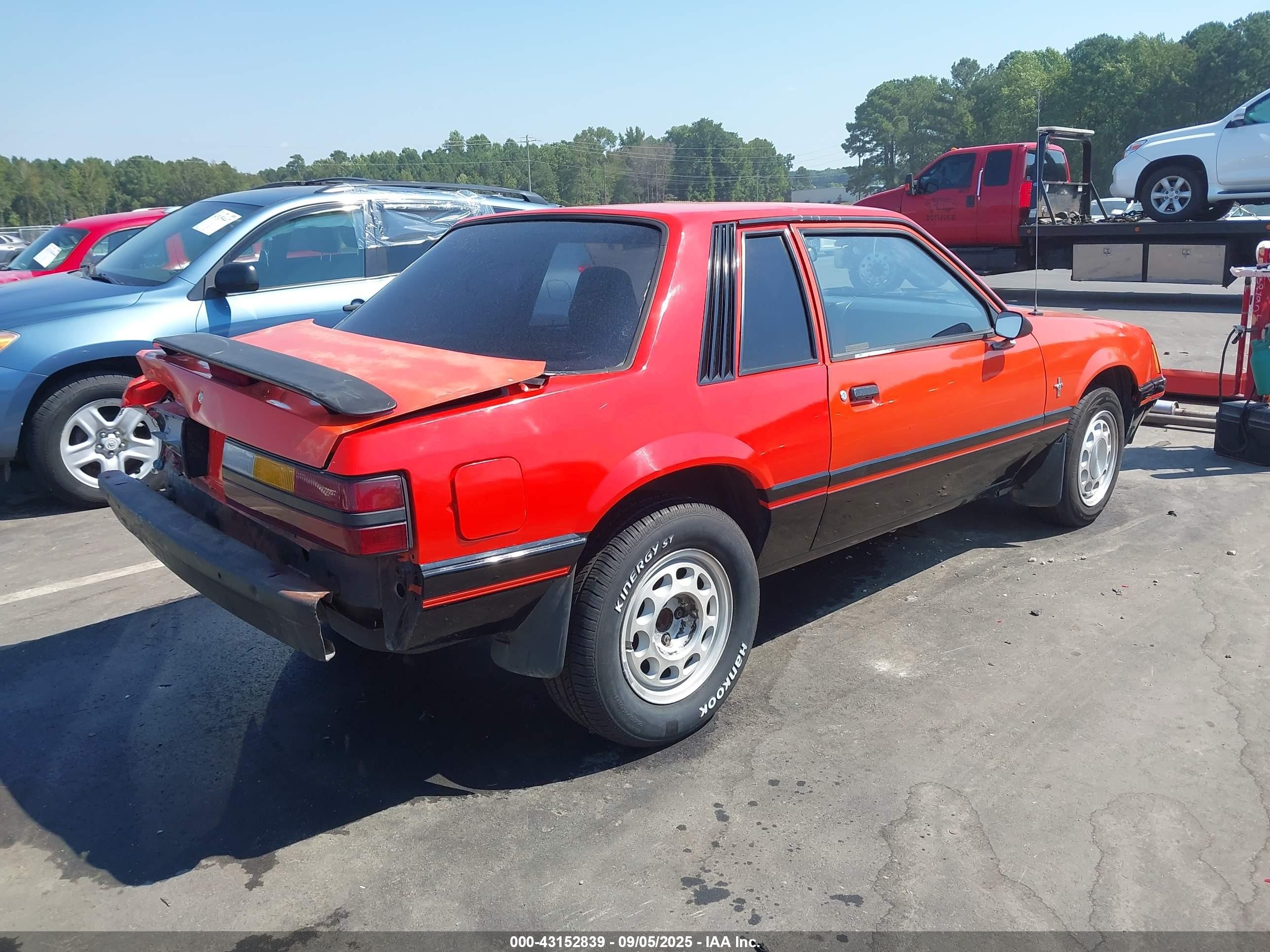 1985 Ford Mustang Lx Orange vin: 1FABP26A2FF154883