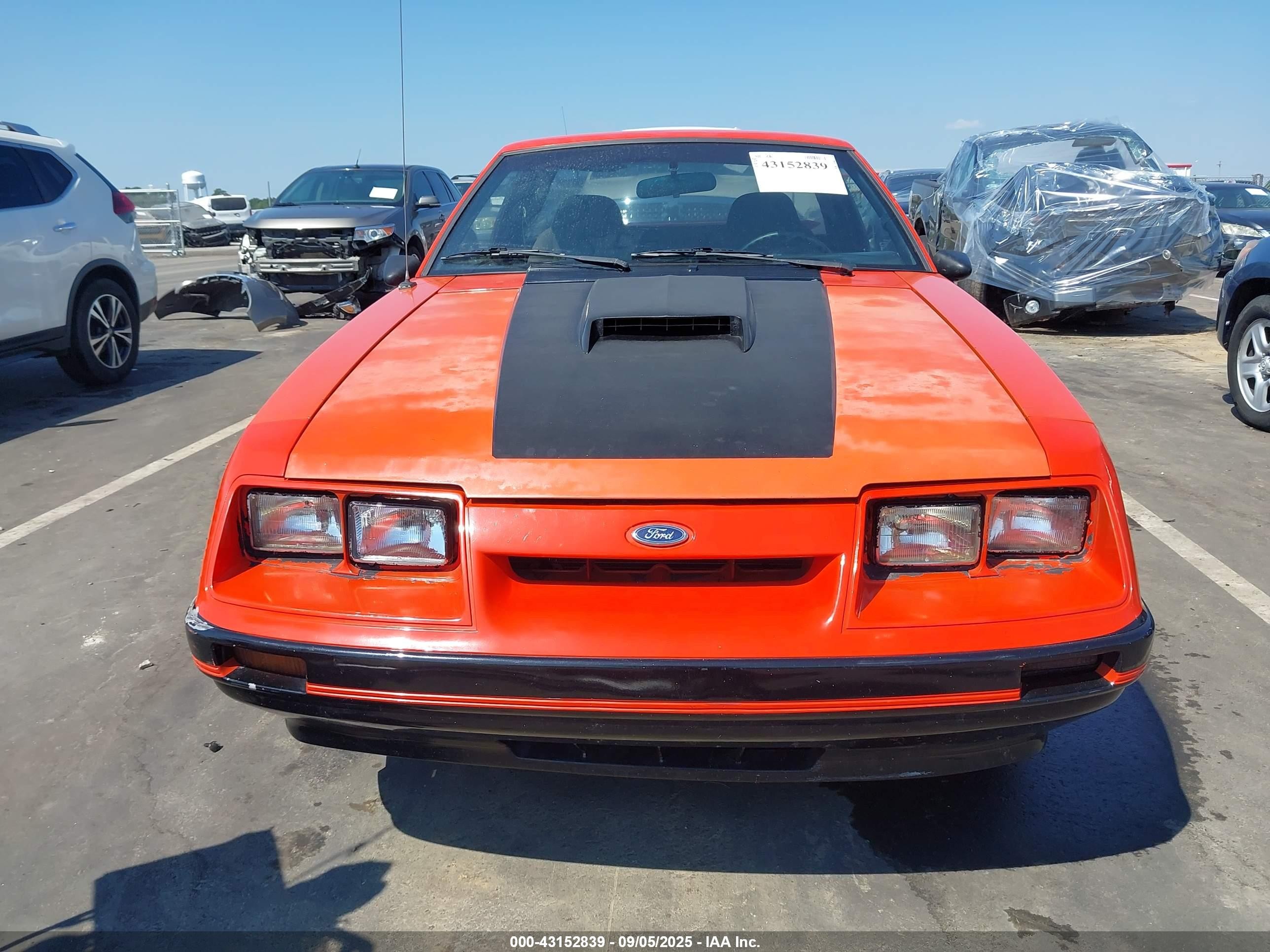 1985 Ford Mustang Lx Orange vin: 1FABP26A2FF154883