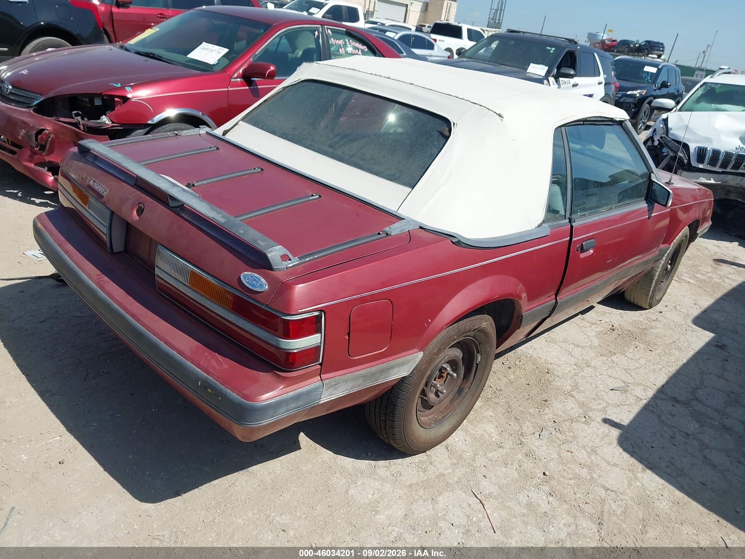 1986 Ford Mustang Lx/gt Burgundy vin: 1FABP273XGF321041