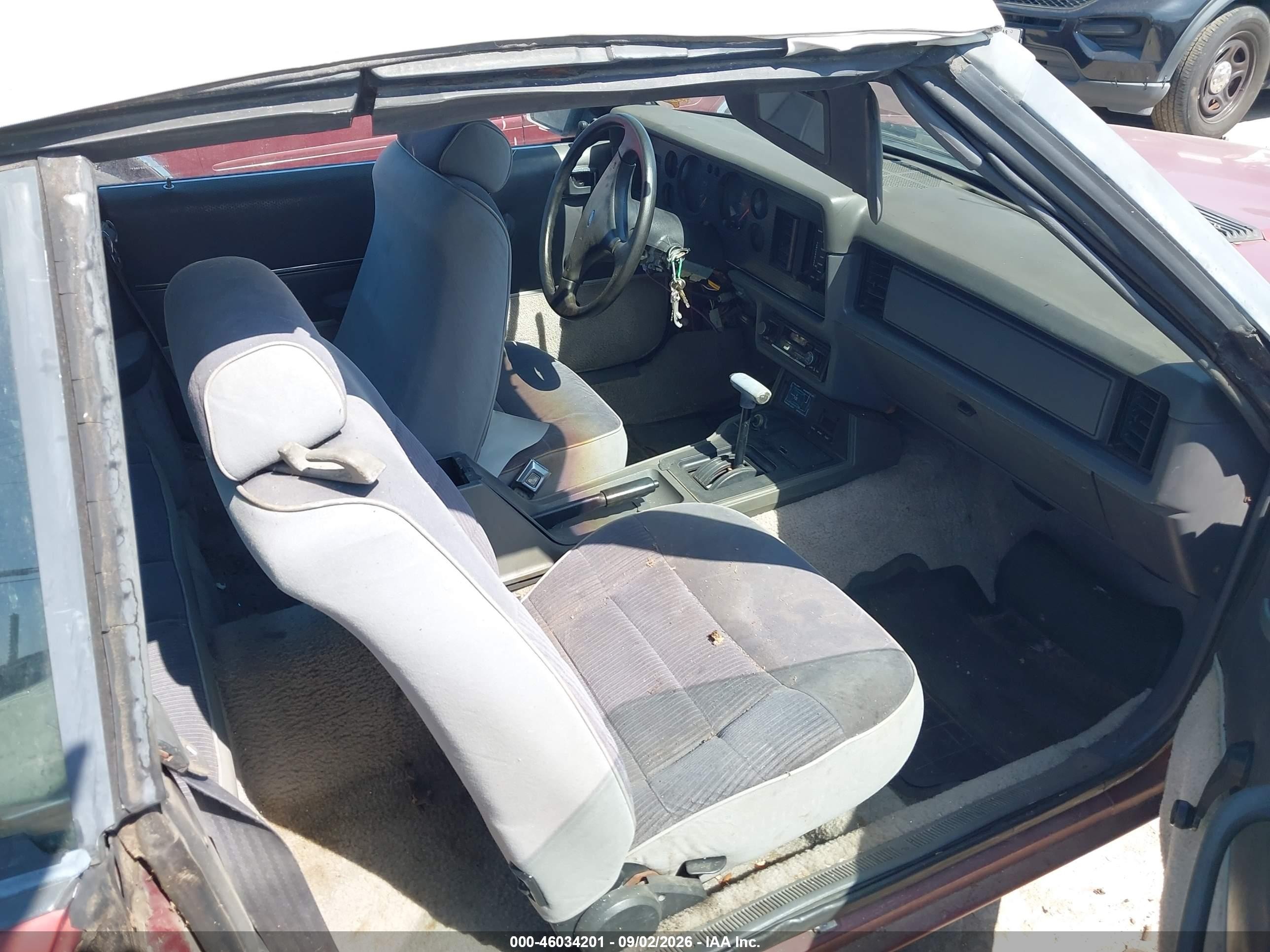 1986 Ford Mustang Lx/gt Burgundy vin: 1FABP273XGF321041