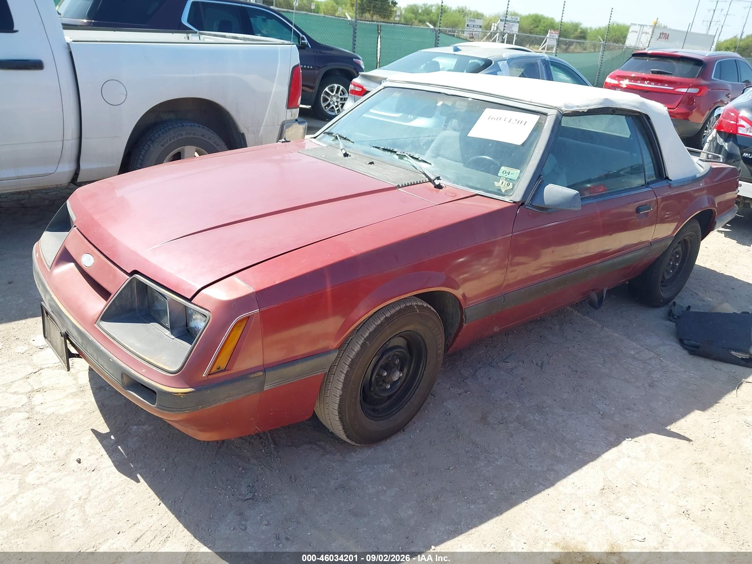 1986 Ford Mustang Lx/gt Burgundy vin: 1FABP273XGF321041