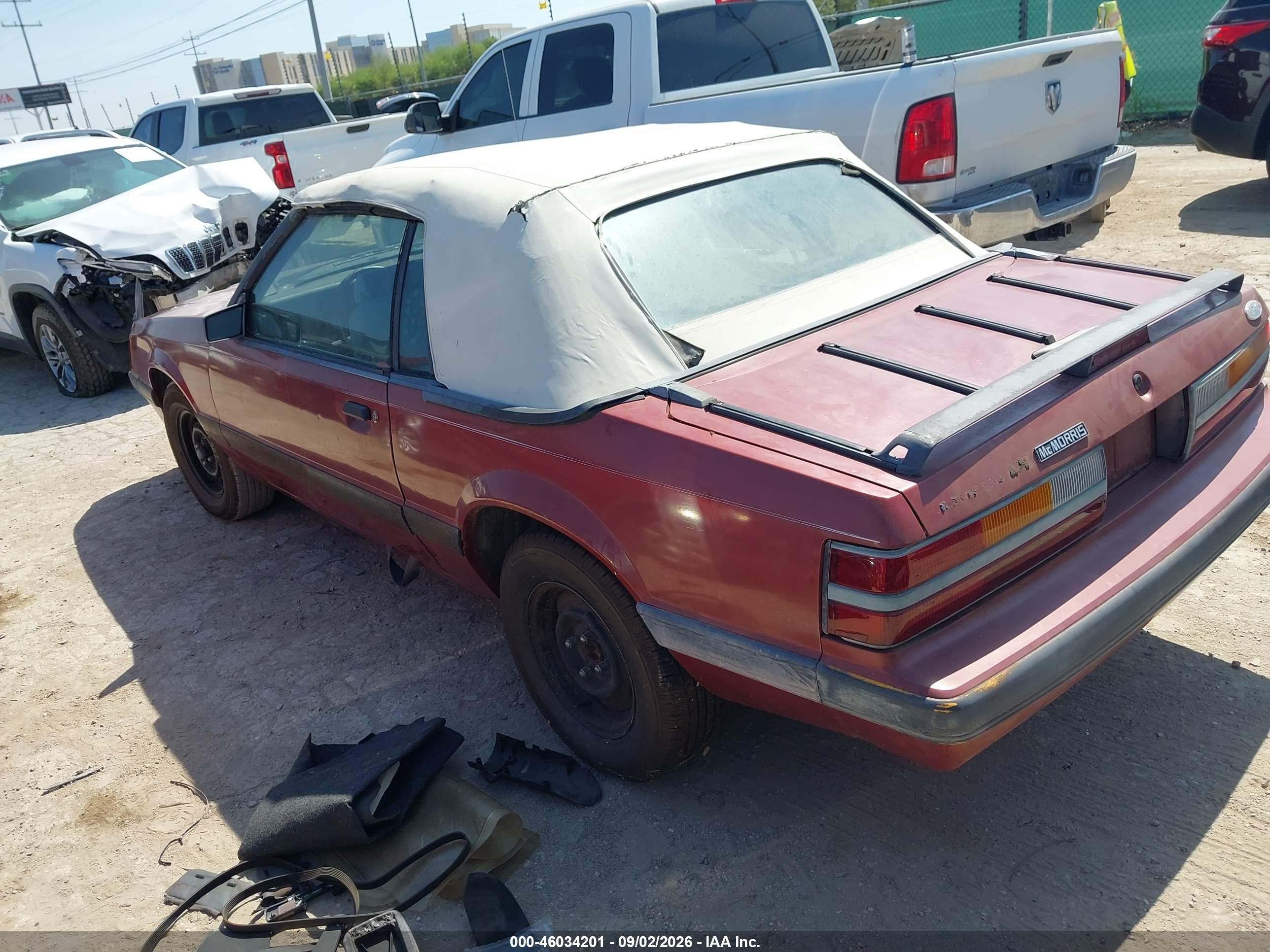 1986 Ford Mustang Lx/gt Burgundy vin: 1FABP273XGF321041