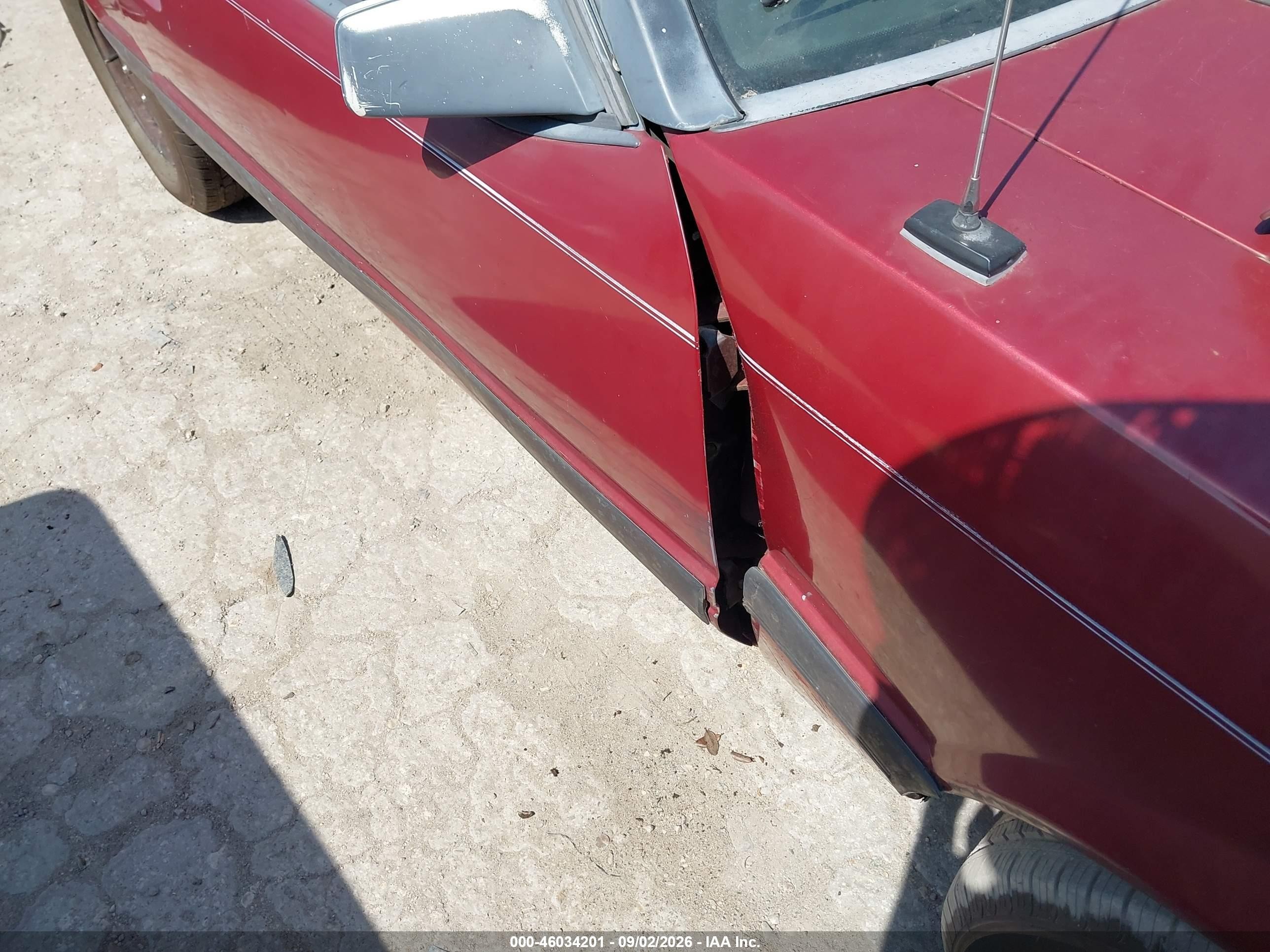 1986 Ford Mustang Lx/gt Burgundy vin: 1FABP273XGF321041
