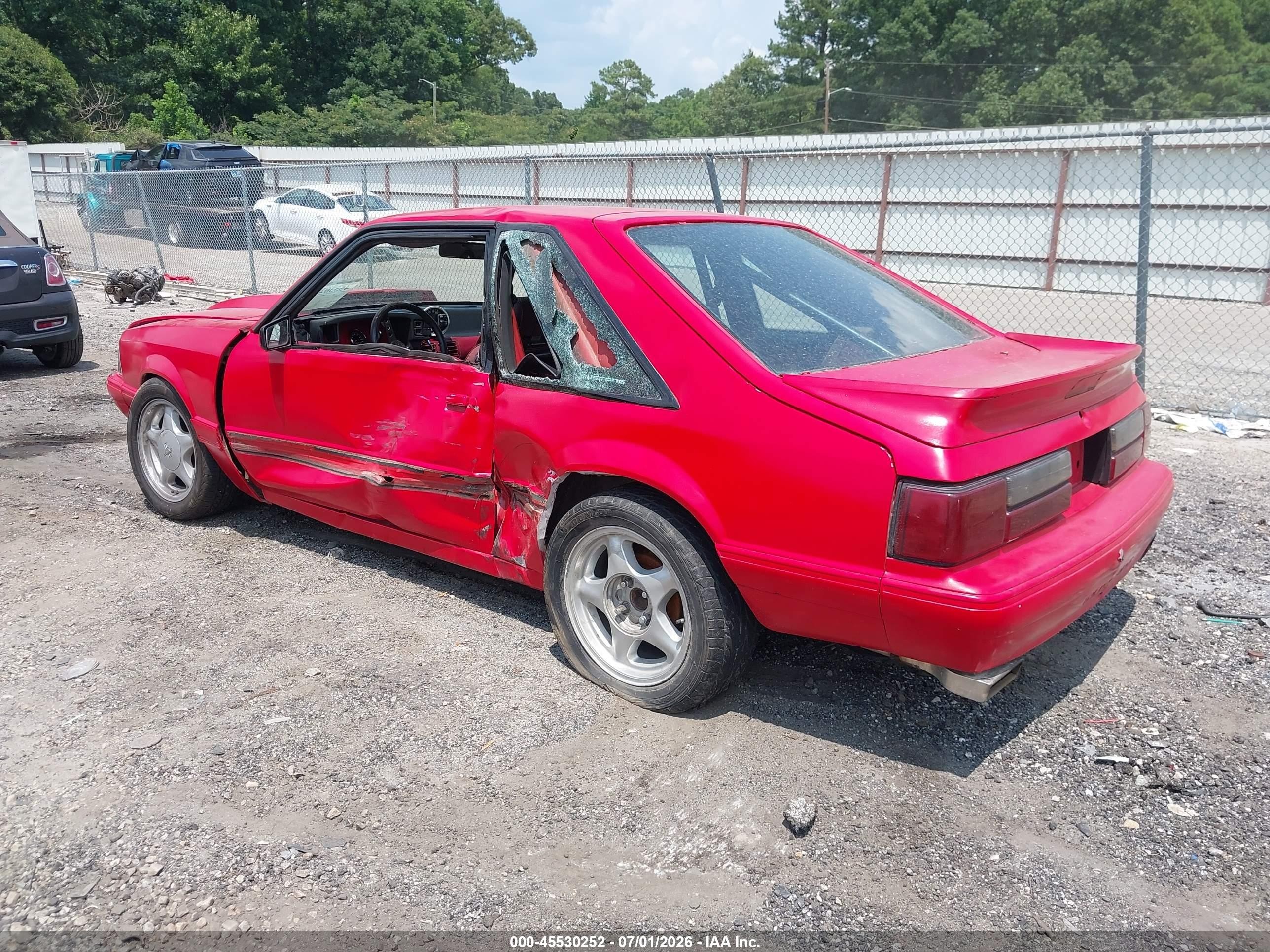 1985 Ford Mustang Lx/gt Red vin: 1FABP28A8FF134232