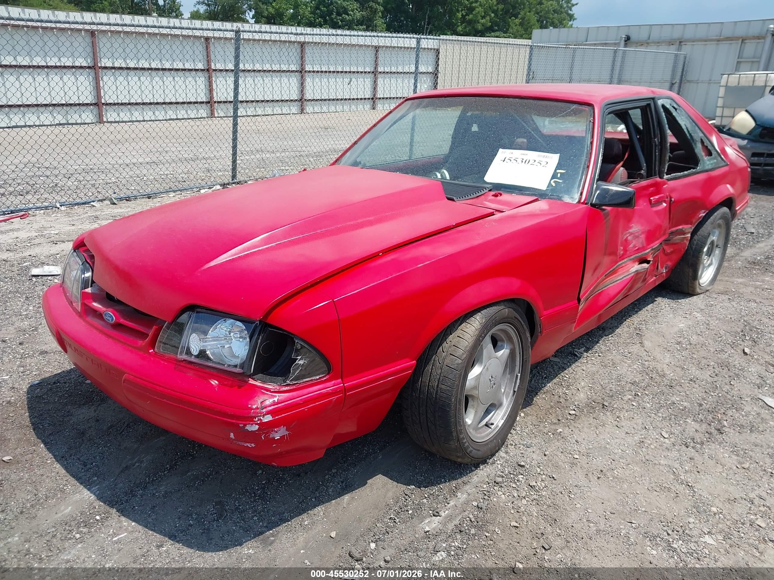 1985 Ford Mustang Lx/gt Red vin: 1FABP28A8FF134232