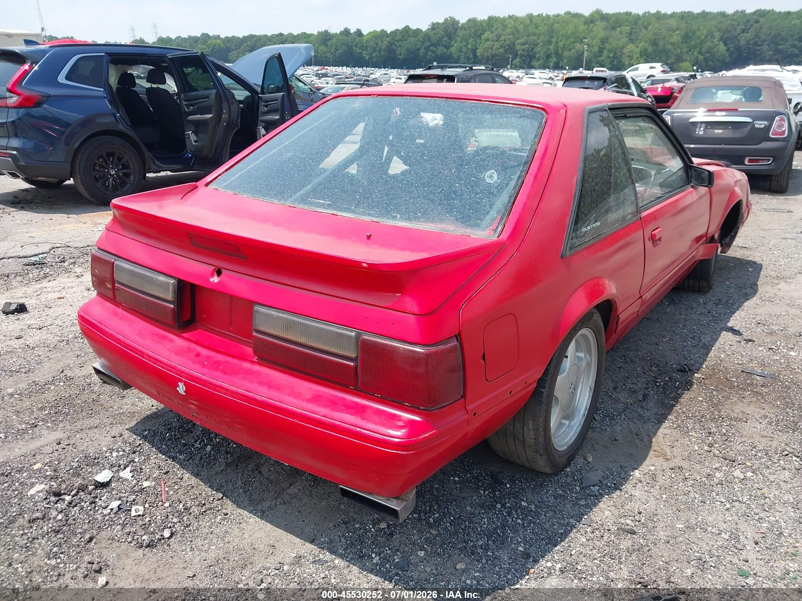 1985 Ford Mustang Lx/gt Red vin: 1FABP28A8FF134232
