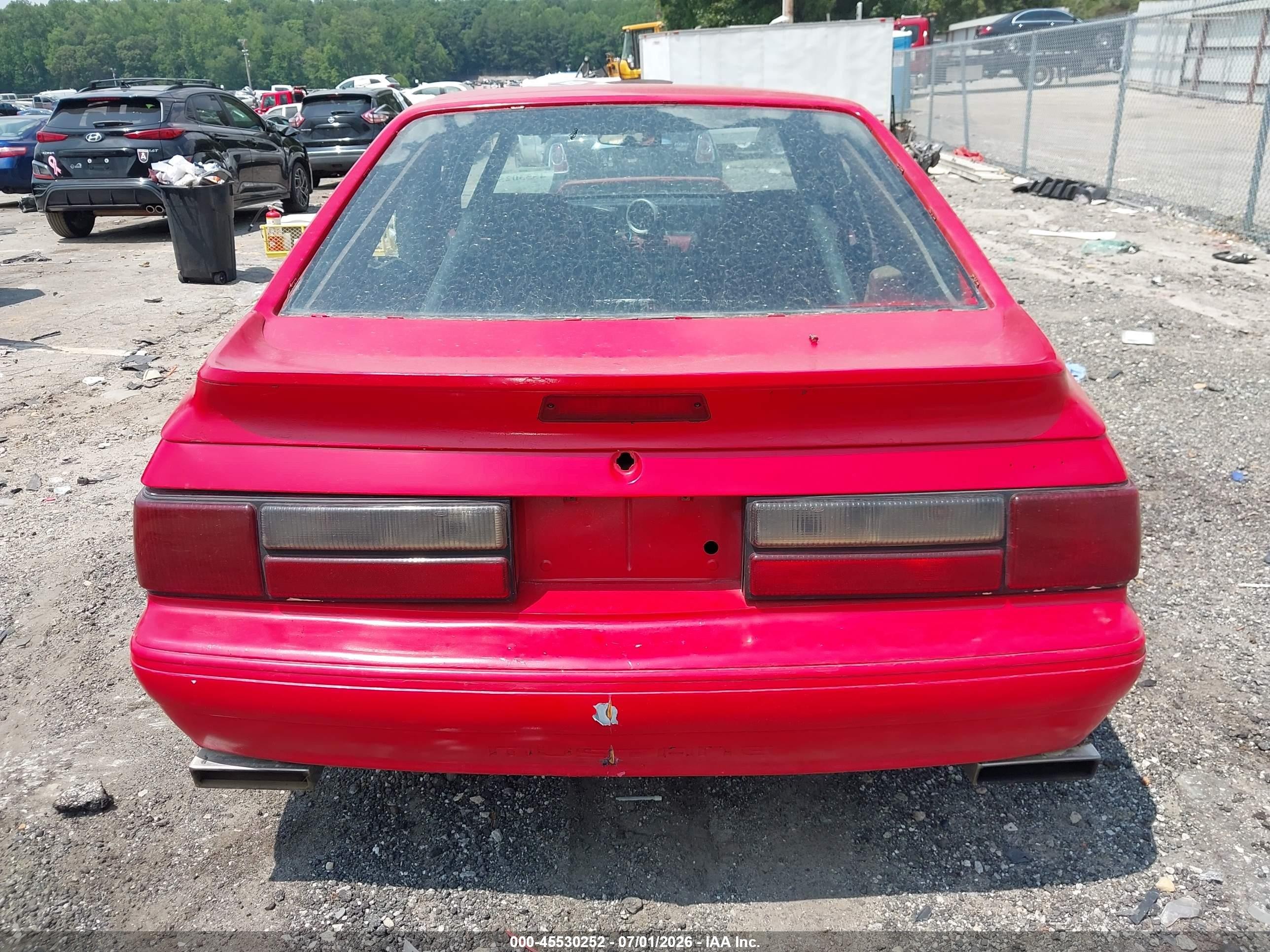 1985 Ford Mustang Lx/gt Red vin: 1FABP28A8FF134232