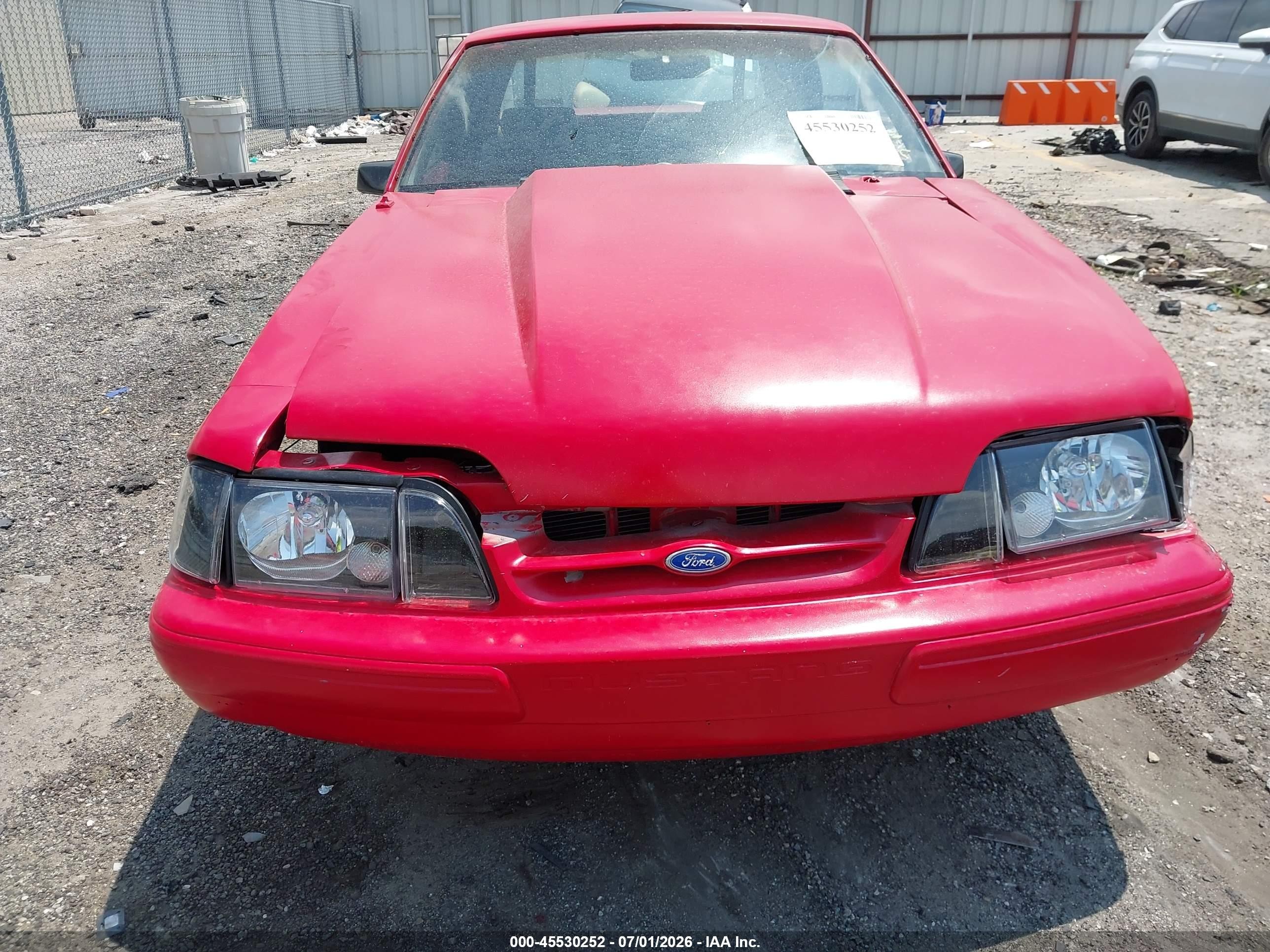 1985 Ford Mustang Lx/gt Red vin: 1FABP28A8FF134232
