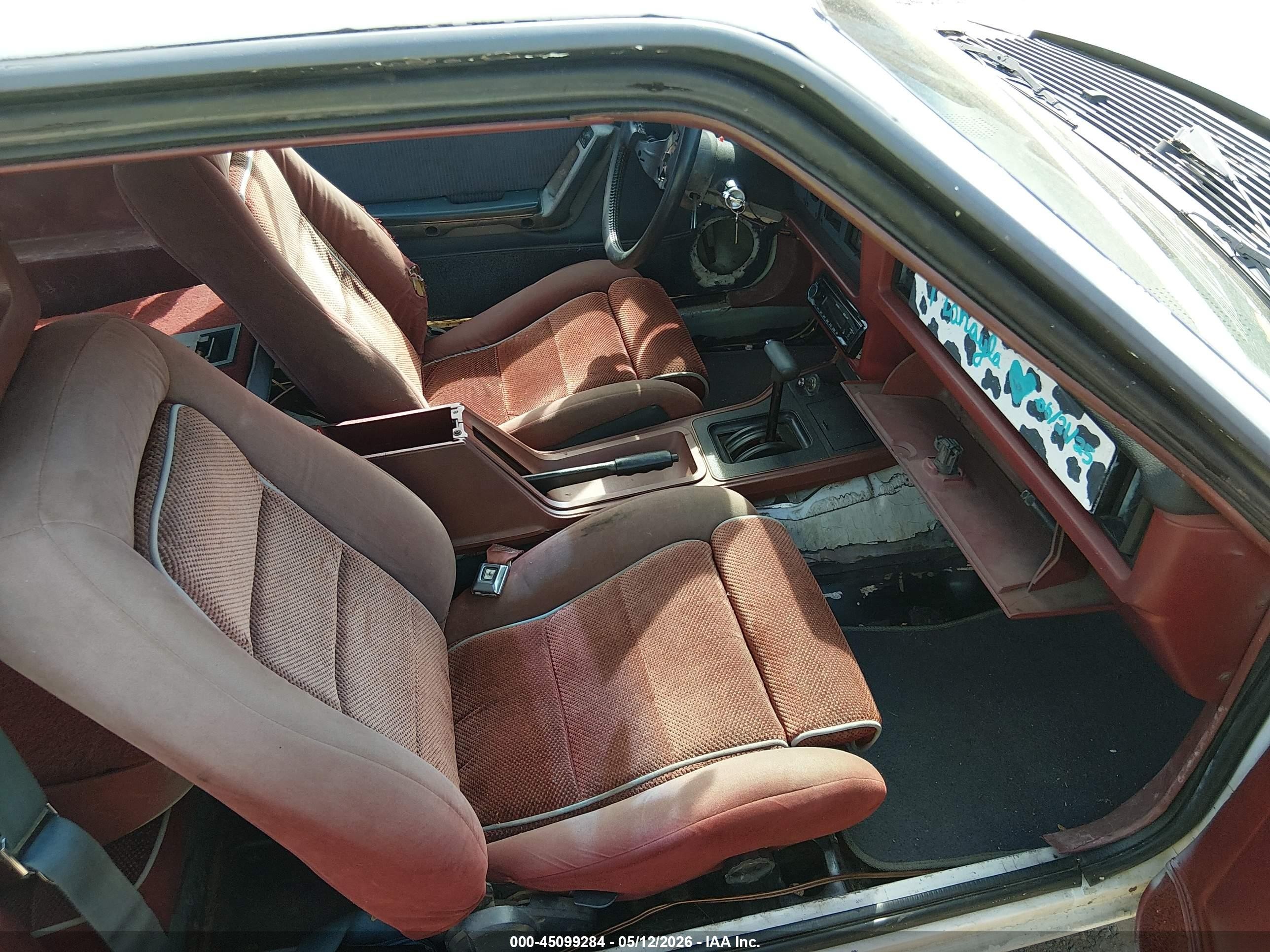 1986 Ford Mustang Lx/gt White vin: 1FABP28M1GF301560